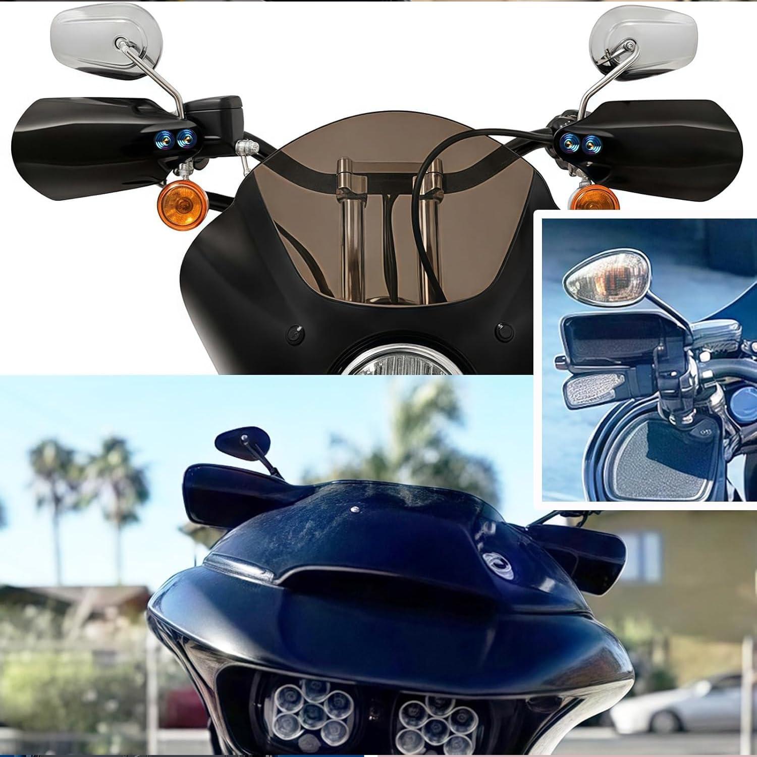 Protector de Manillar RUNNING PANTHER para Harley 2018-2023 Negro