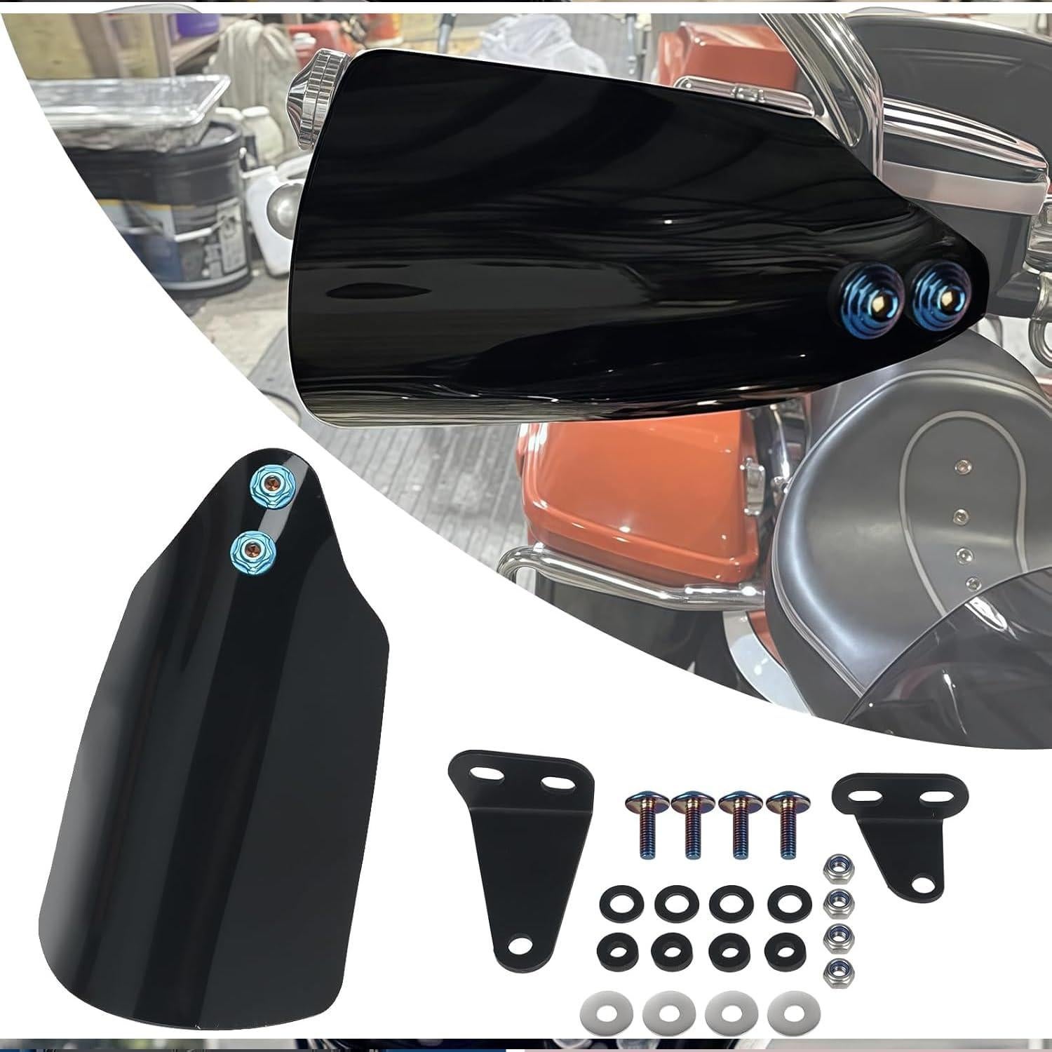 Protector de Manillar RUNNING PANTHER para Harley 2018-2023 Negro