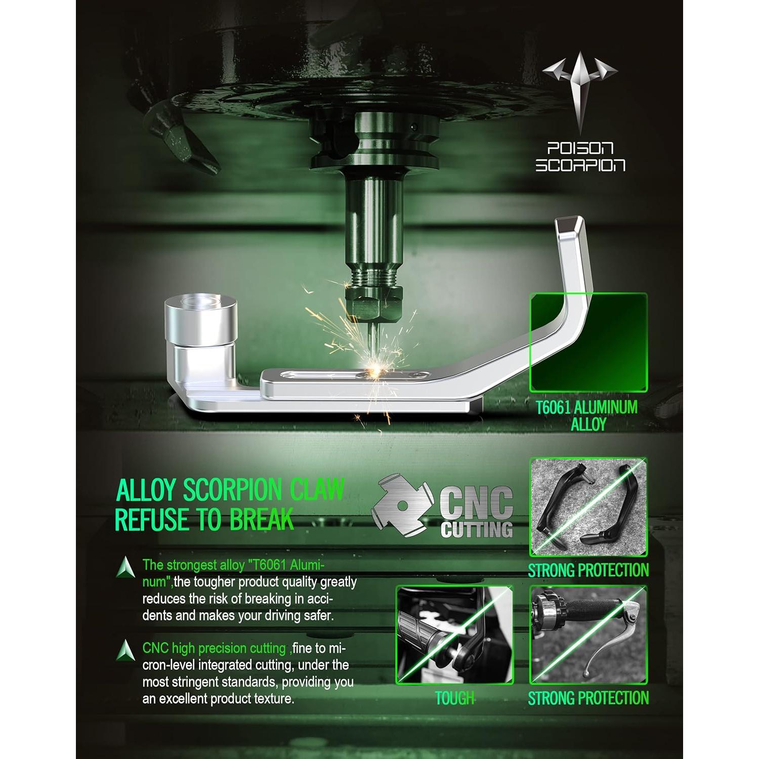 Protectores de Manillar de Motocicleta POISON SCORPION CNC