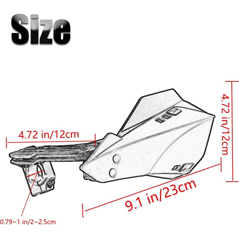 Protectores de Manos Kucehiup para Motocicleta 22mm-25mm Negro