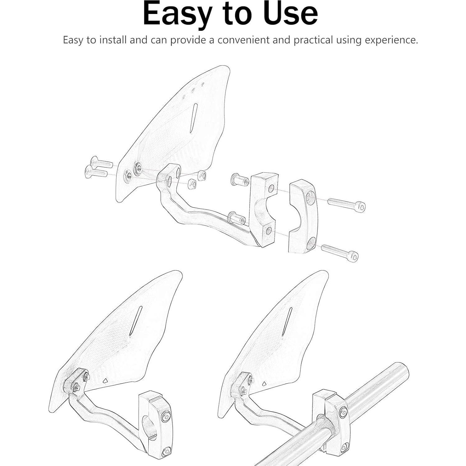 Protector de Manillar para Motocicleta SOPINEKO 22mm Negro