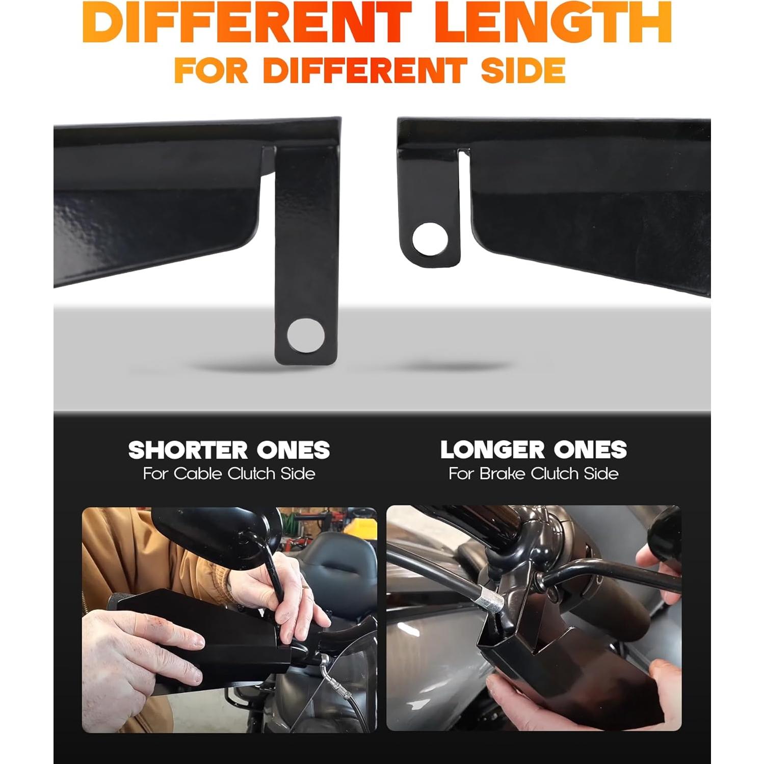 Guardas de Mano Rogierra para Motocicleta 2007-2023 - Negro