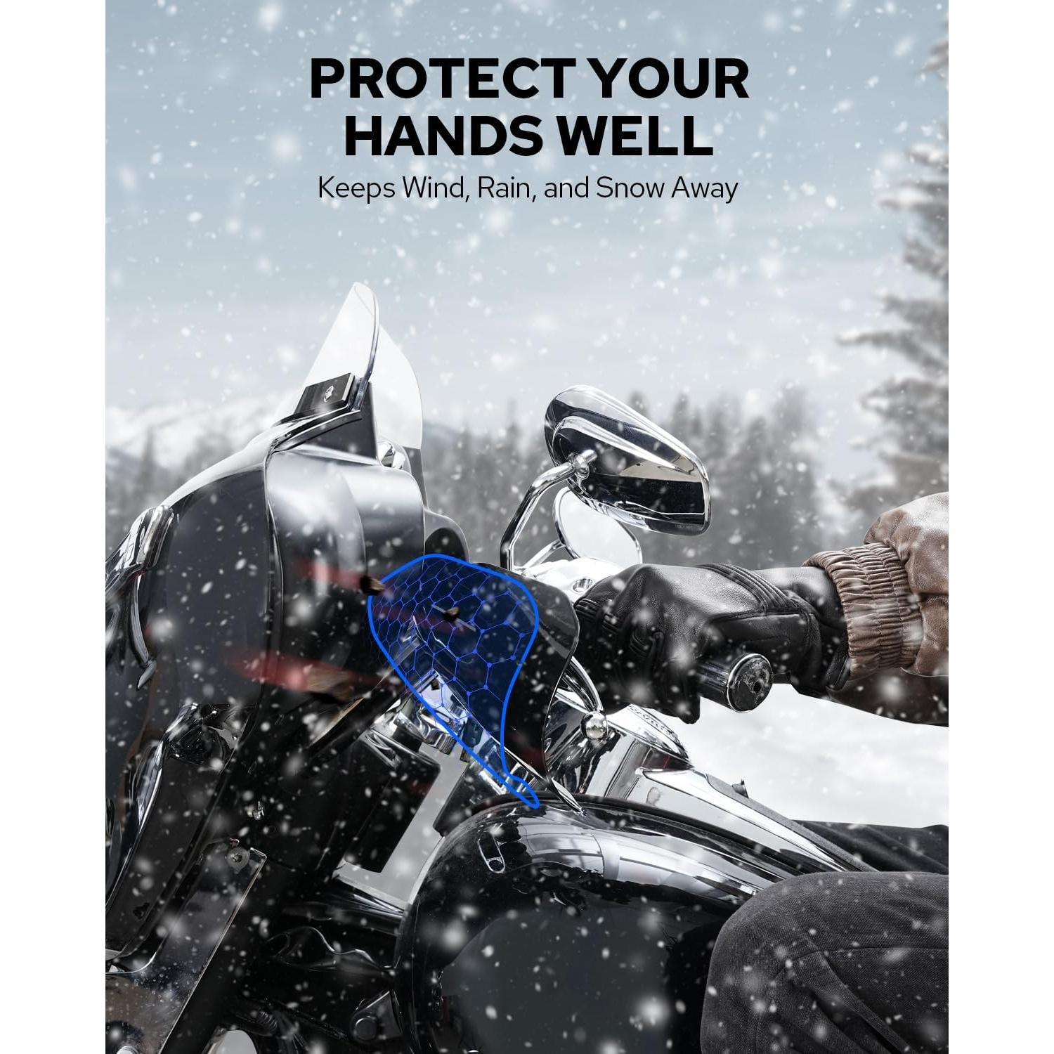 Guardamanos de Acero Inoxidable Benlari para Harley 2007-2023