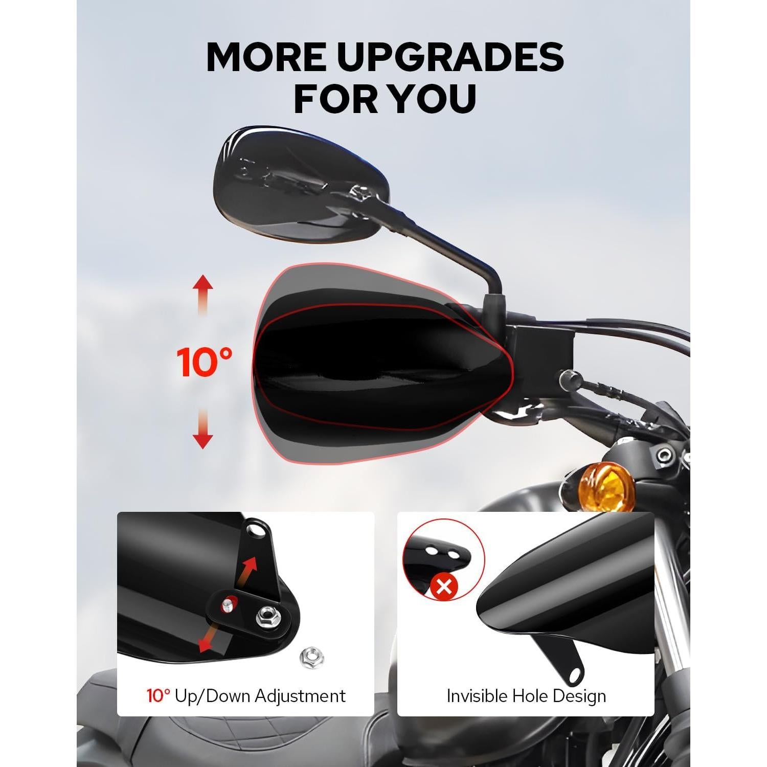 Guardamanos de Acero Inoxidable Benlari para Harley 2007-2023