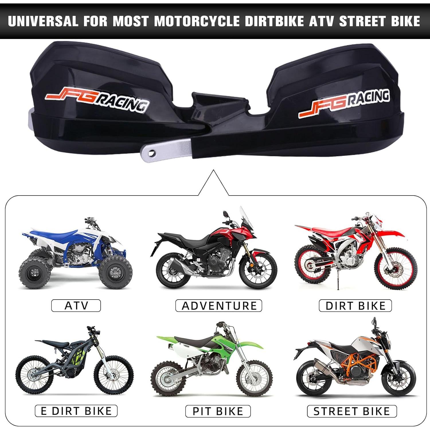 Guardas de Manos JFG RACING para Motocicleta de Tierra - Negro