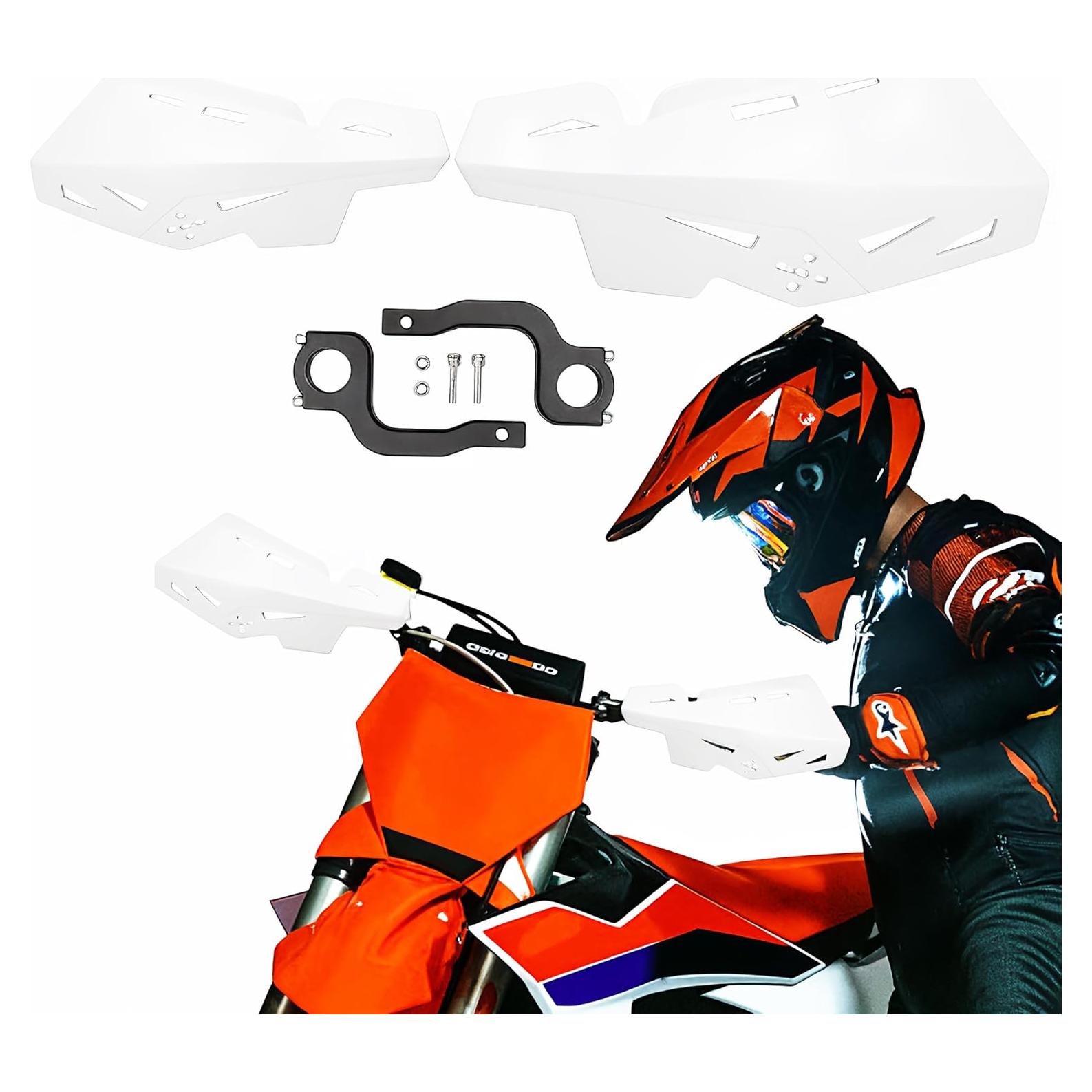 Protectores de Manos PRO CAKEN Nylon Universales 22mm 28mm Blanco