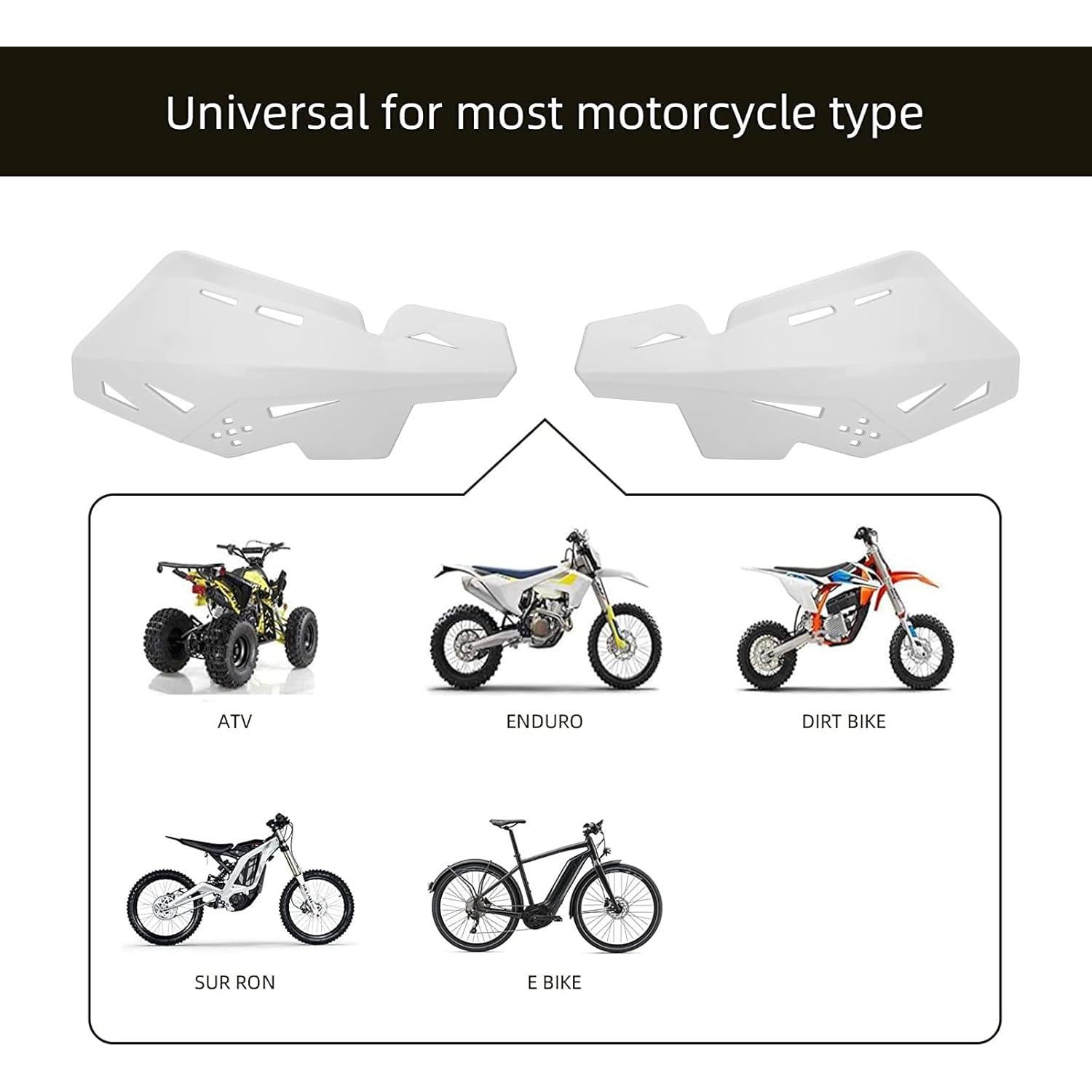 Protectores de Manos PRO CAKEN Nylon Universales 22mm 28mm Blanco