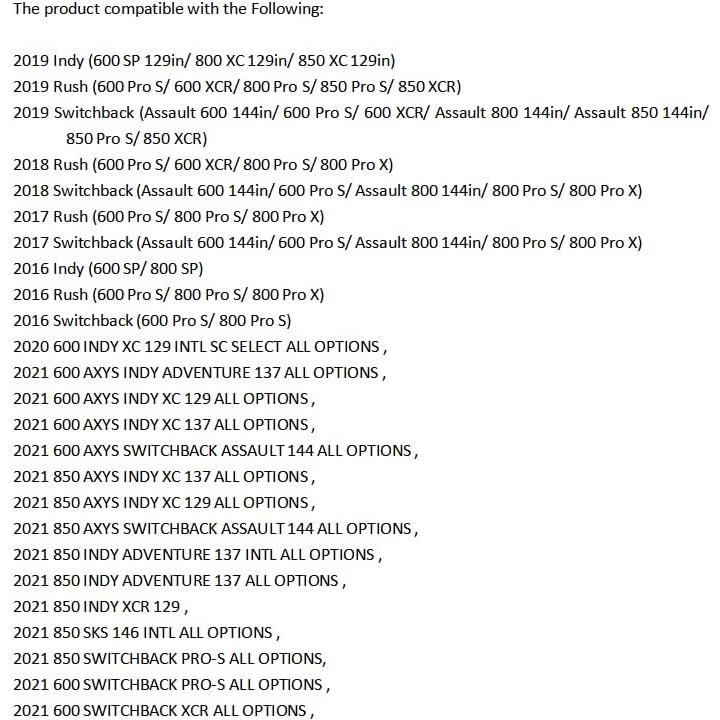 Montajes de Guardabarros Axys Lkonwee SHM-01 para Motonieve