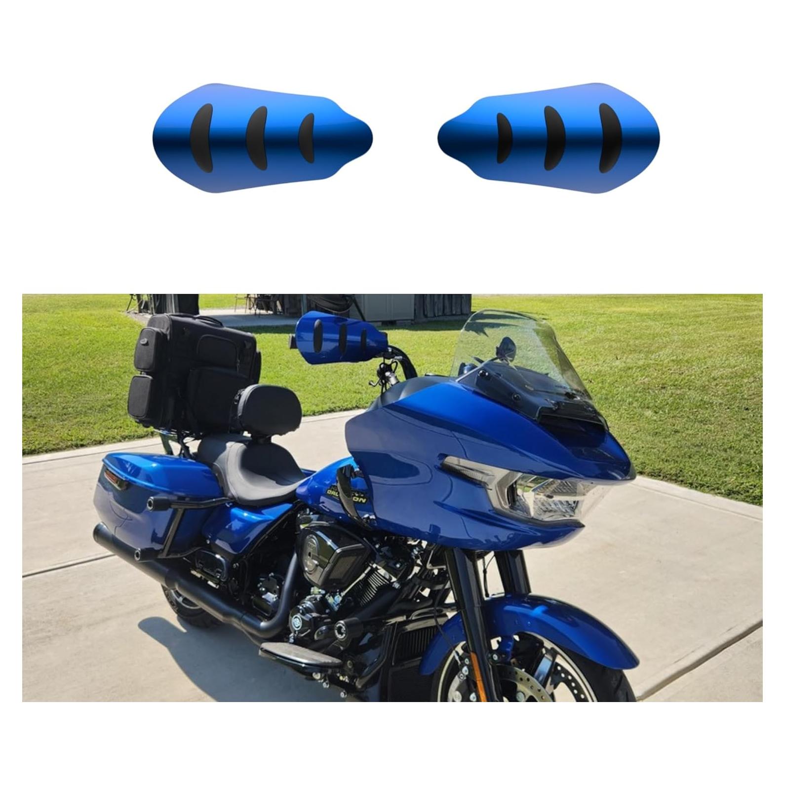 Guardabarros de Motocicleta Advanblack Azul Explosión para Harley