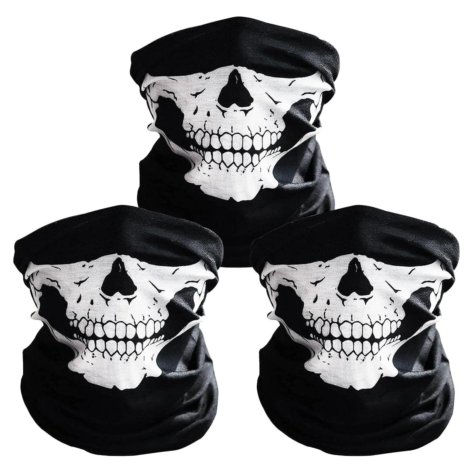 3 Máscaras Balaclava Calavera Transpirables XZSXSL para Motocicleta