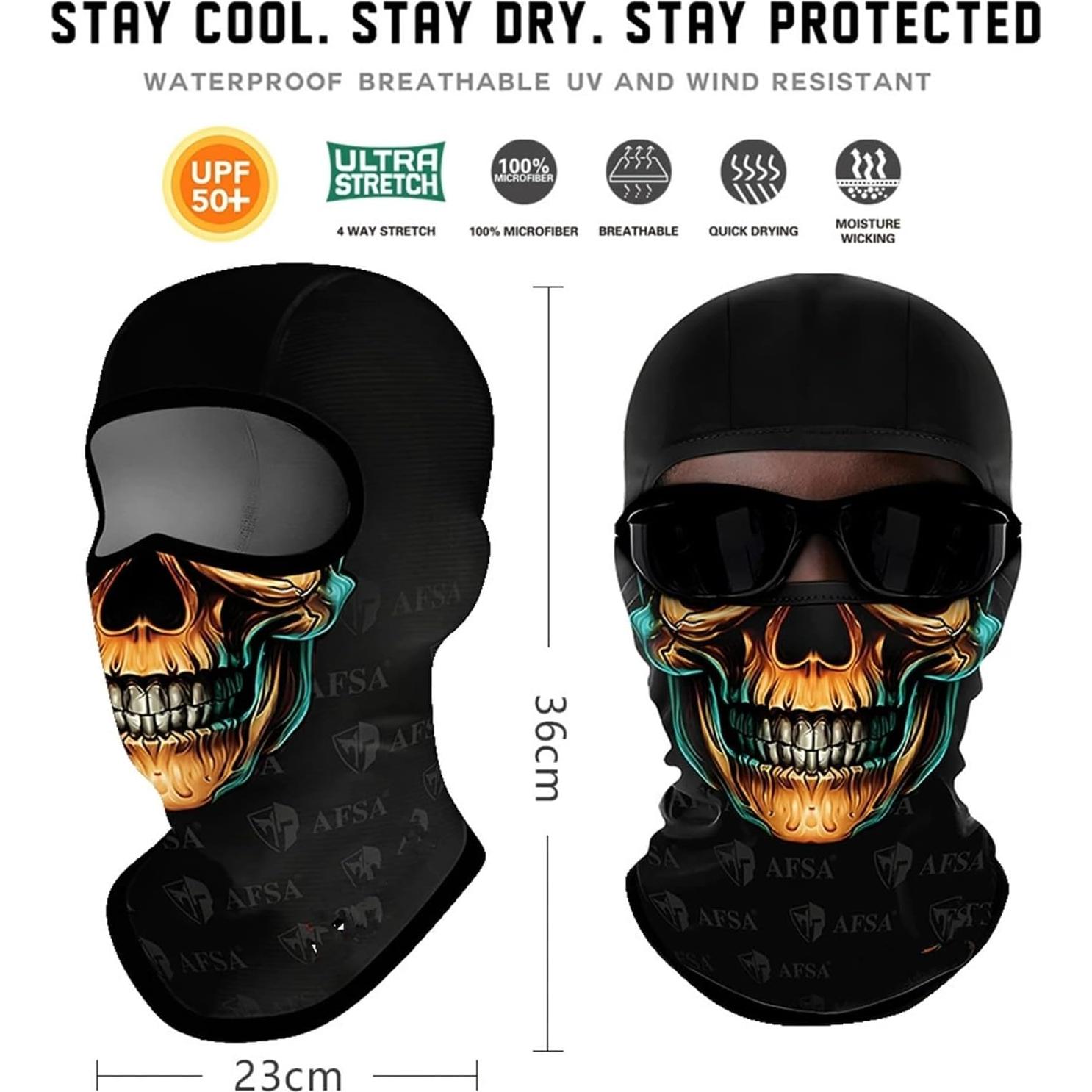 Máscara Balaclava 3D WYSUMMER Unisex Amarilla para Motocicleta