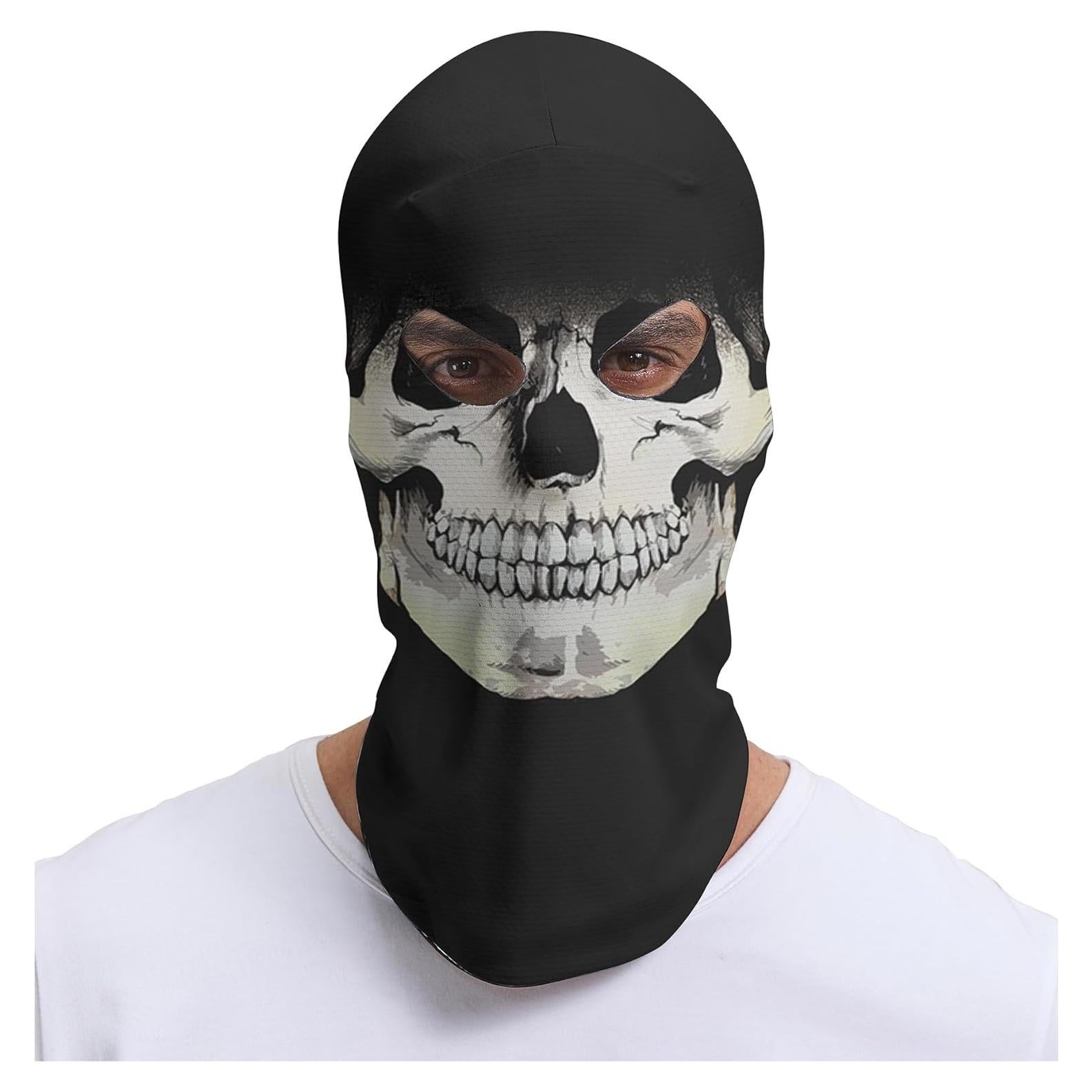 Mascarilla Balaclava Kiyrnie Calavera 02 Amarillo Claro UV 50+