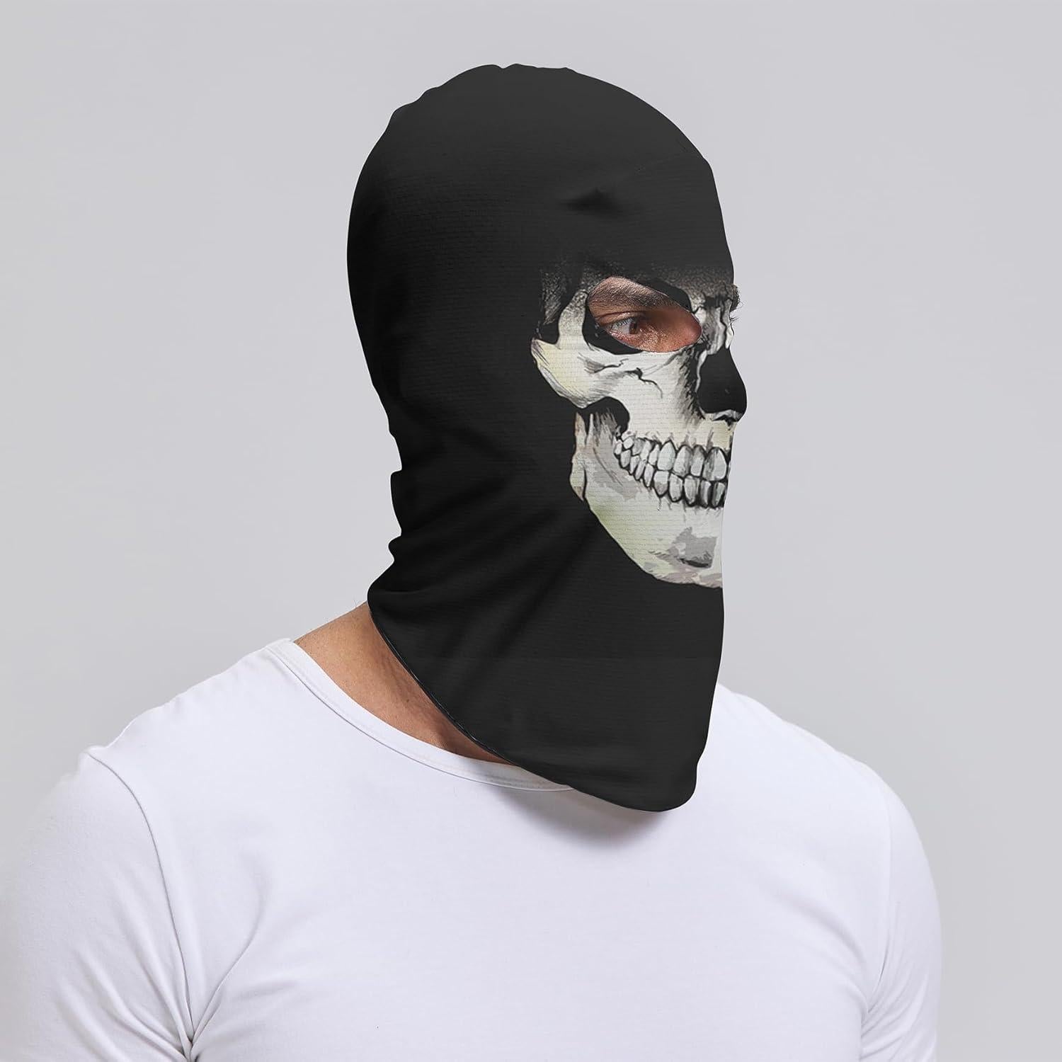 Mascarilla Balaclava Kiyrnie Calavera 02 Amarillo Claro UV 50+