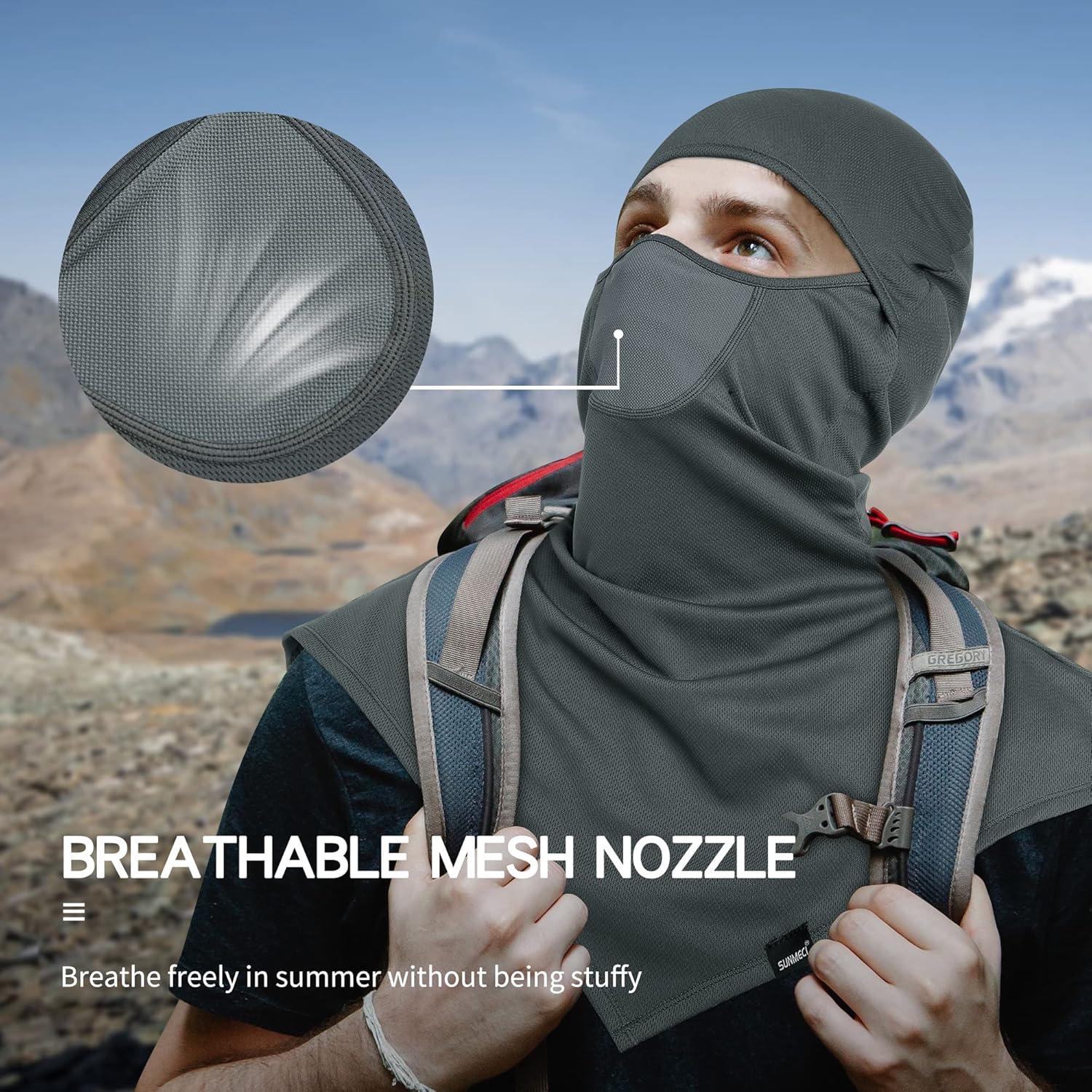 Balaclava SUNMECI Transpirable Protección Solar para Motocicleta