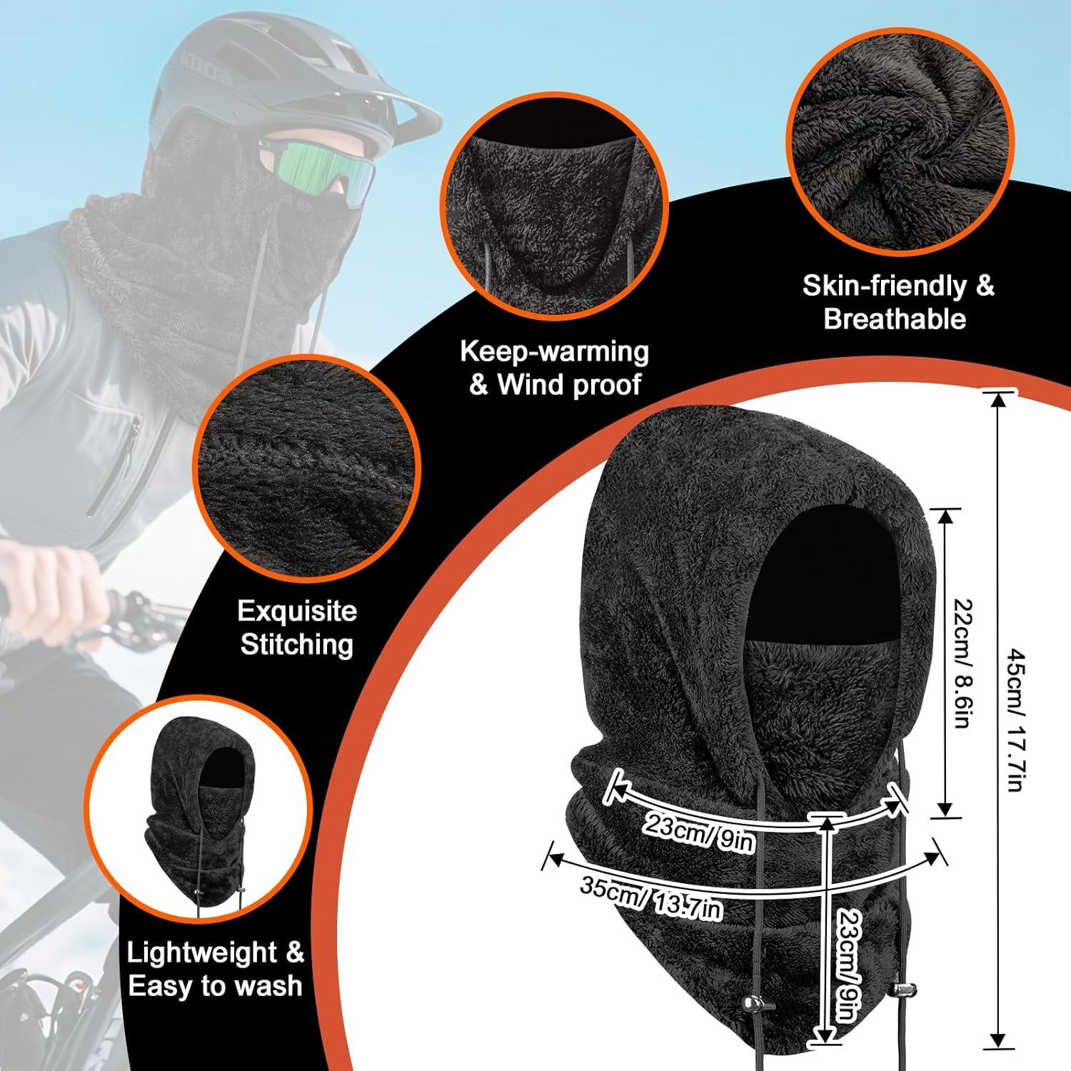 Máscara de Esquí Unisex de Terciopelo Resistente al Viento