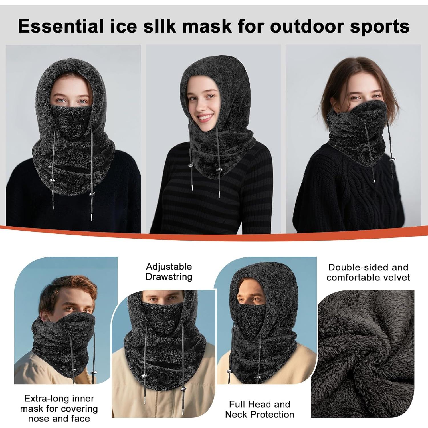 Máscara de Esquí Unisex de Terciopelo Resistente al Viento