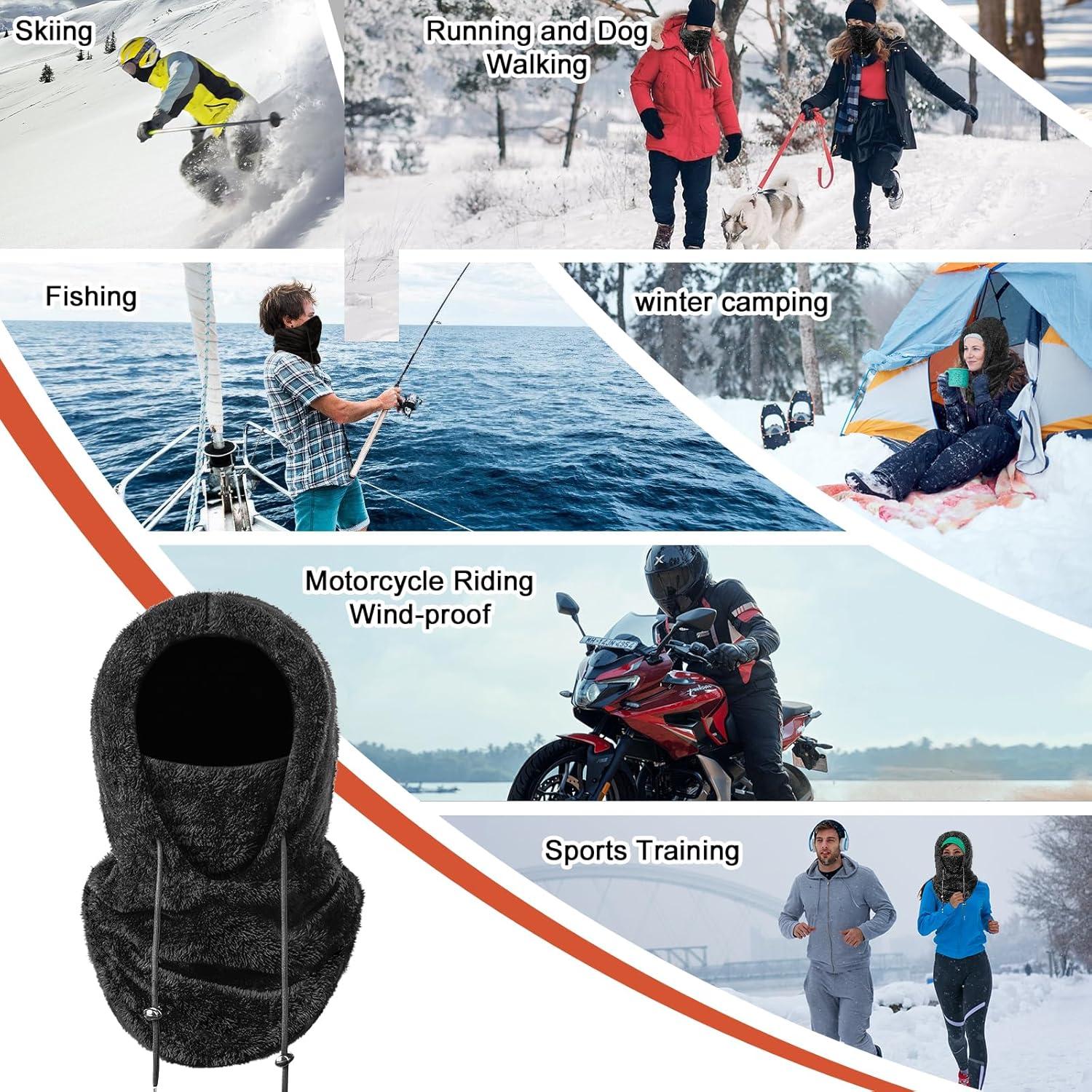 Máscara de Esquí Unisex de Terciopelo Resistente al Viento