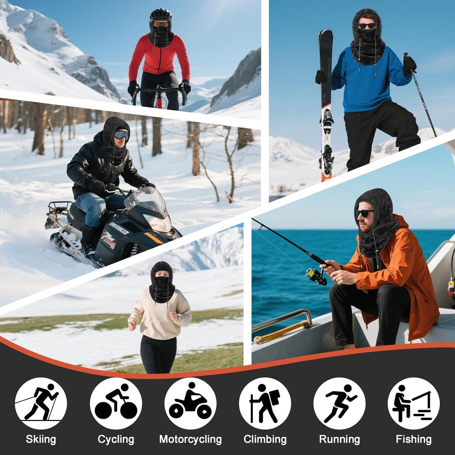 Máscara de Esquí Unisex de Terciopelo Resistente al Viento