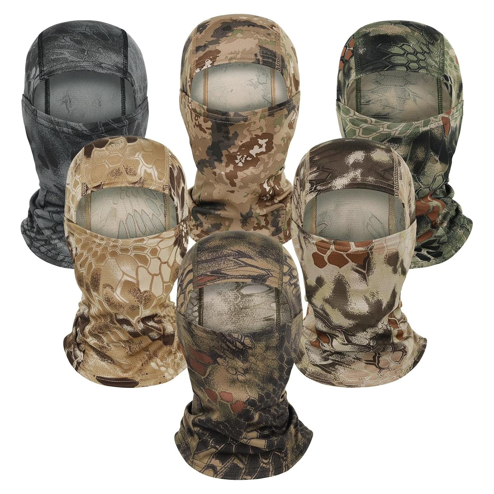 6PCS Máscaras Balaclava Camo Unisex para Esquí y Motocicleta