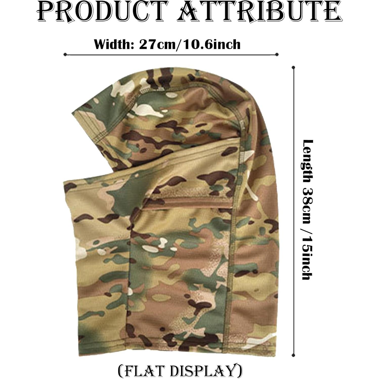 6PCS Máscaras Balaclava Camo Unisex para Esquí y Motocicleta