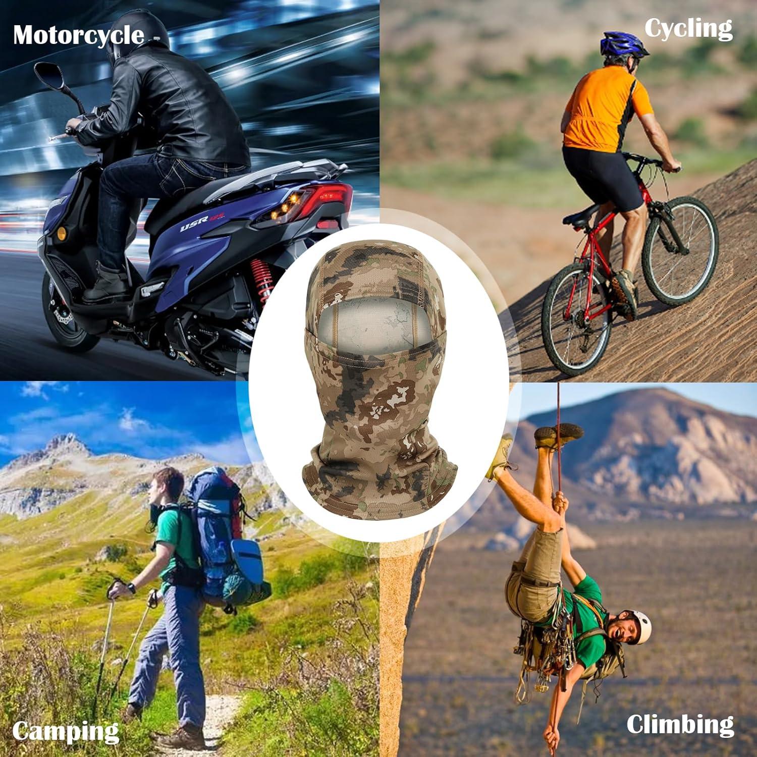 6PCS Máscaras Balaclava Camo Unisex para Esquí y Motocicleta