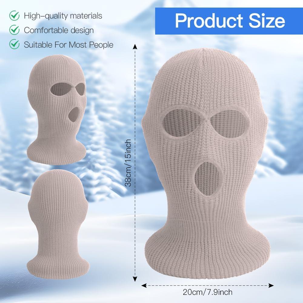 Máscara de Esquí de Cara Completa 3 Agujeros Unisex - Invierno