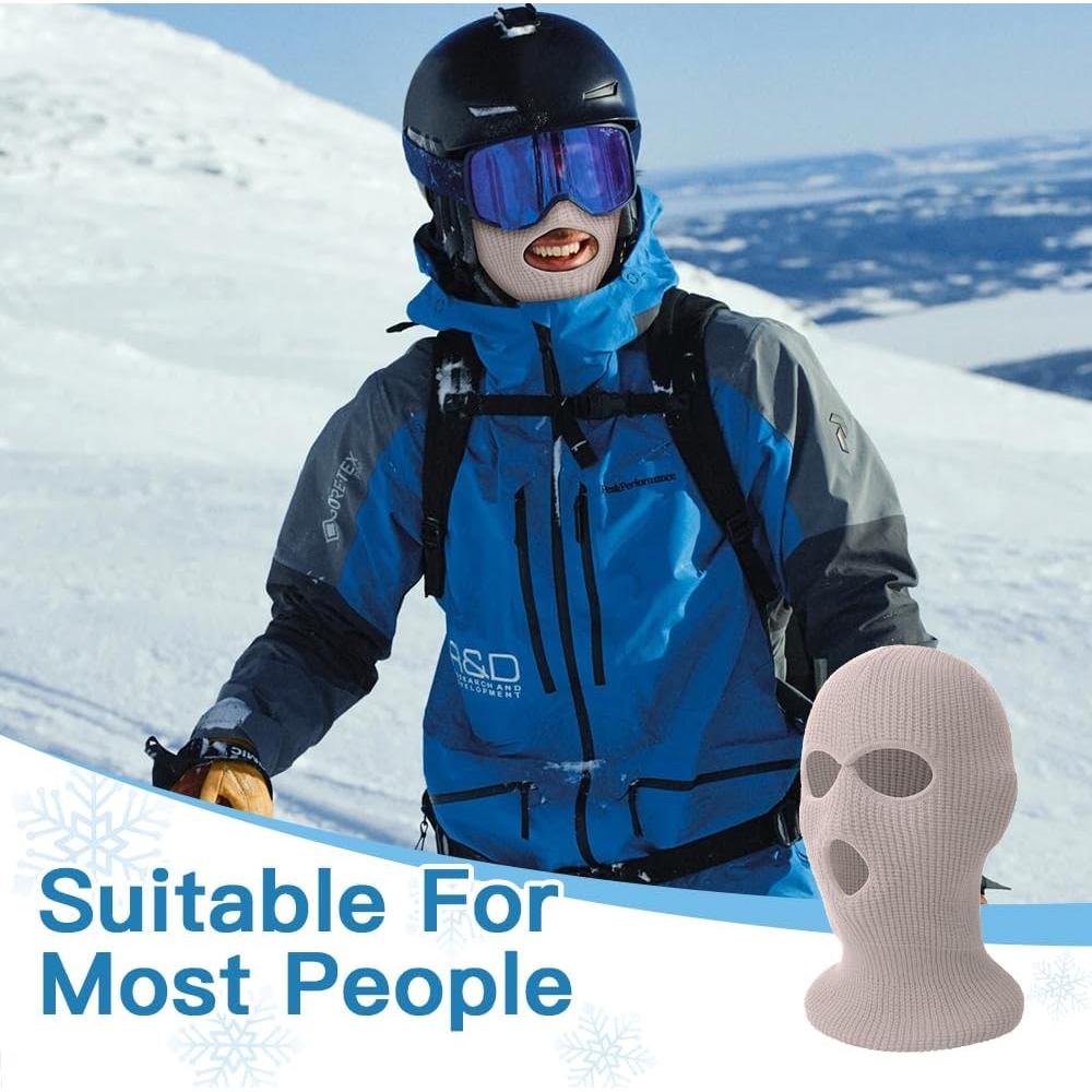 Máscara de Esquí de Cara Completa 3 Agujeros Unisex - Invierno