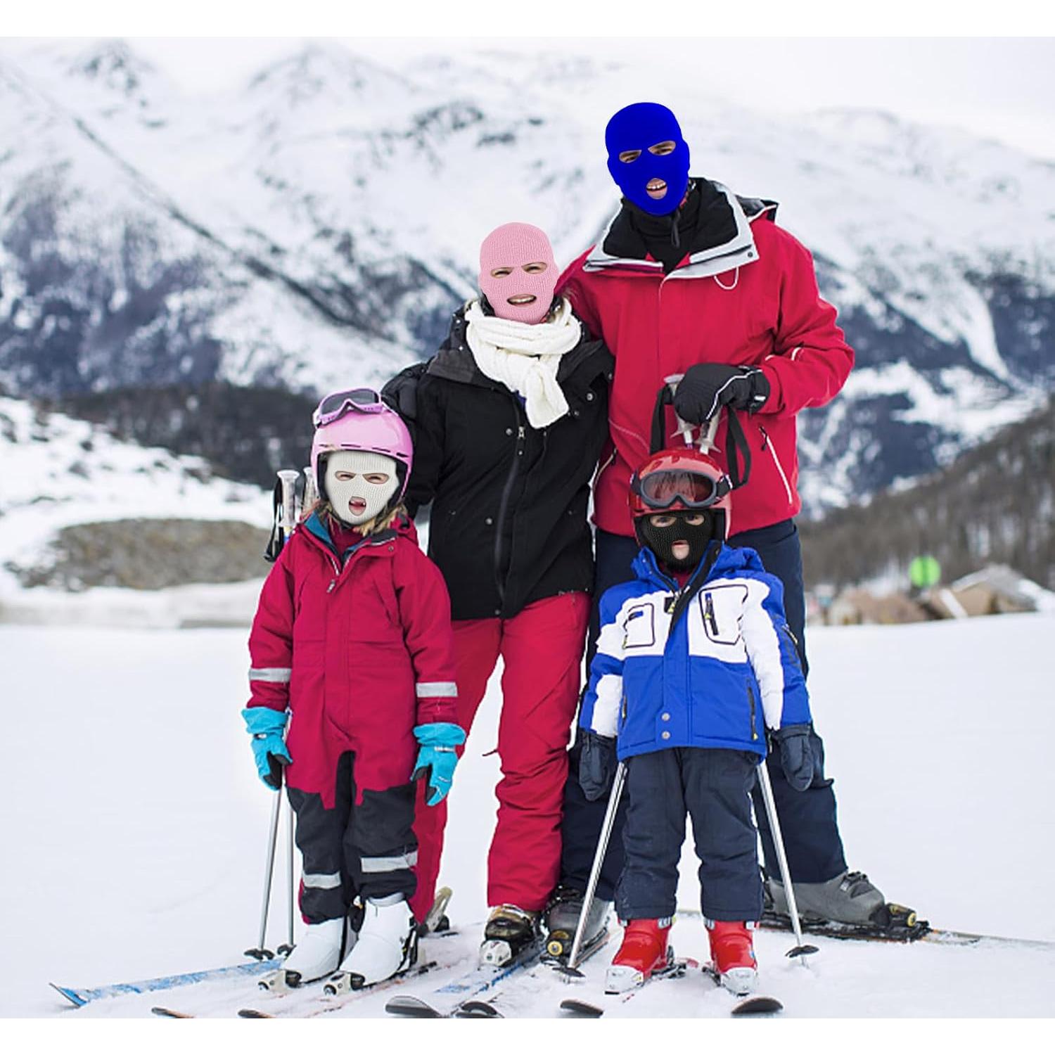 Máscara de Invierno Tejida Balaclava Gris para Adultos