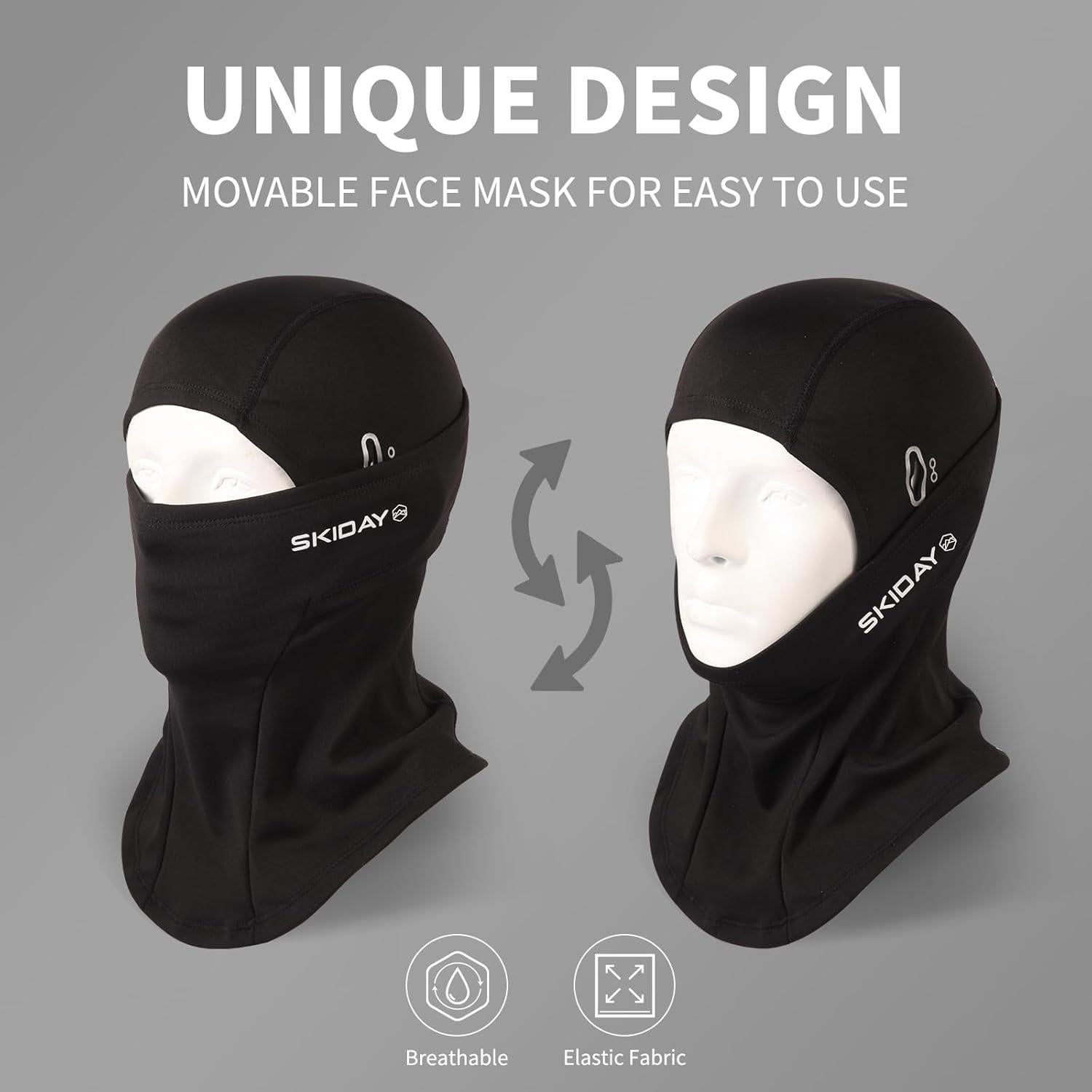 Máscara Balaclava Térmica Unisex para Esquí y Motociclismo Negra