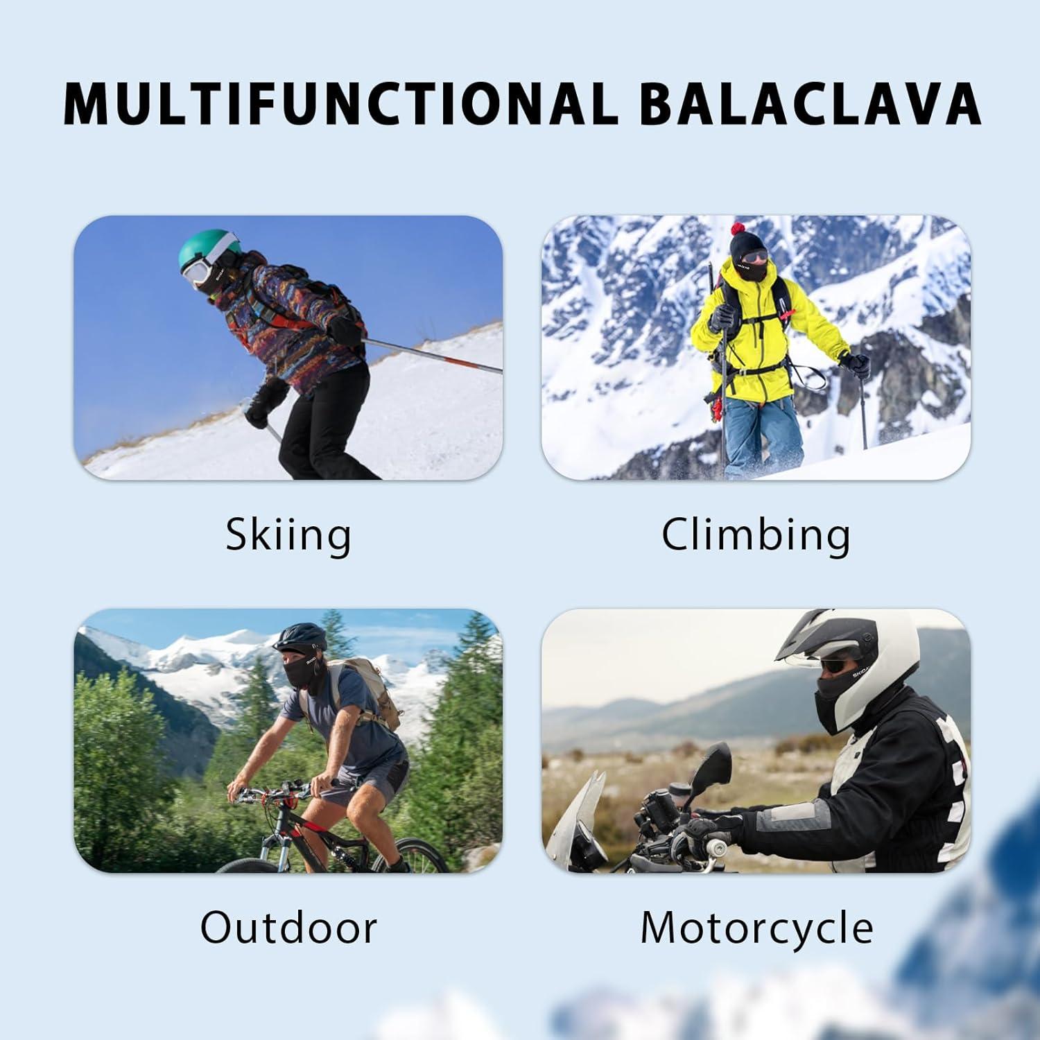 Máscara Balaclava Térmica Unisex para Esquí y Motociclismo Negra