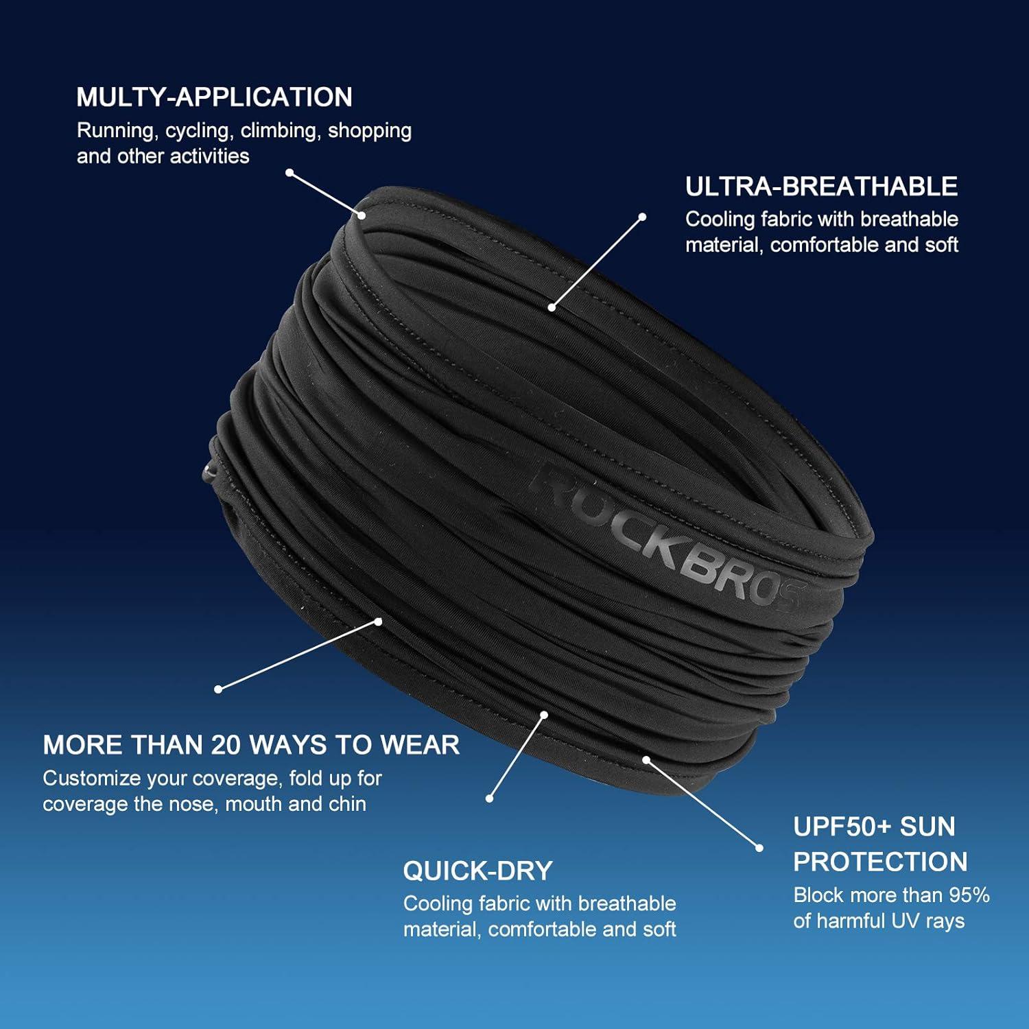 Bufanda de Cuello Refrigerante ROCKBROS para Hombres - Protección UV