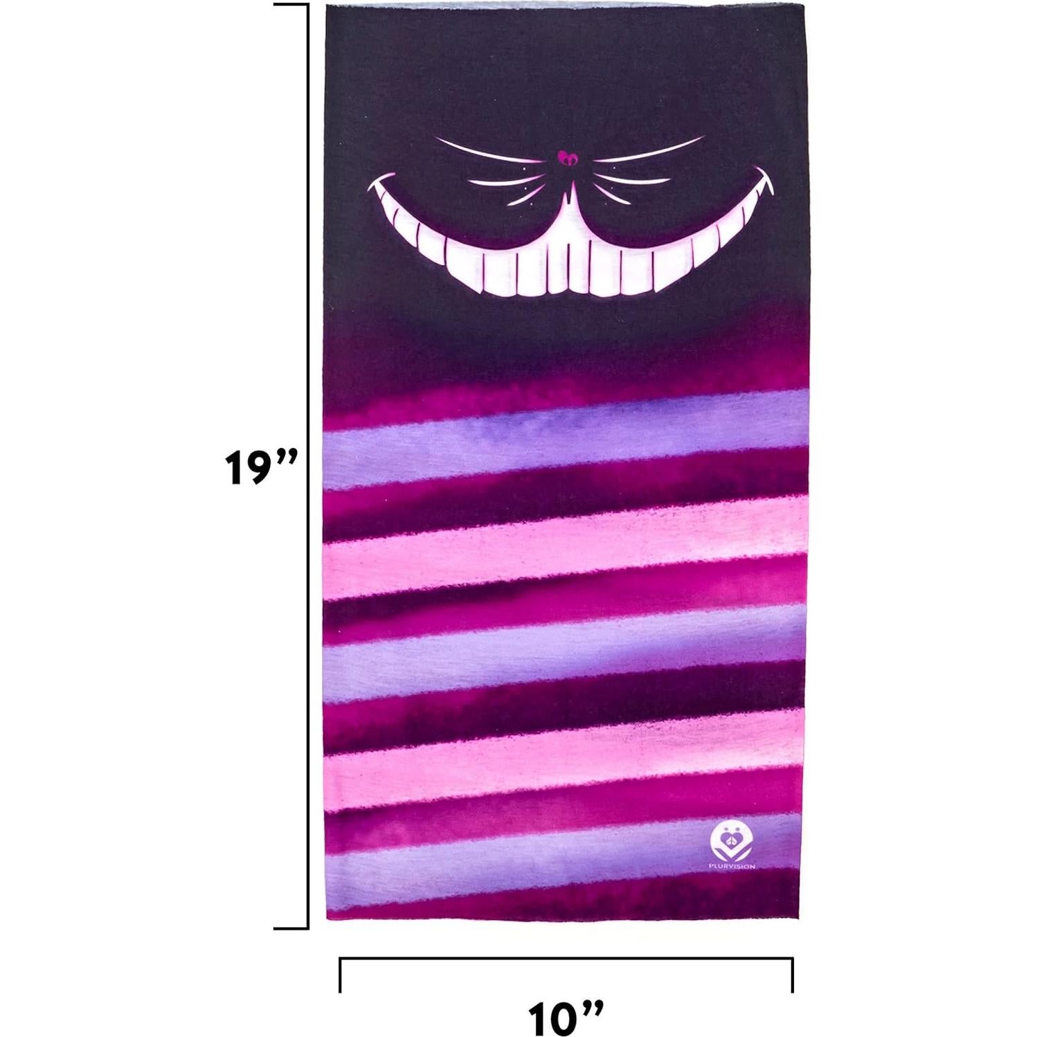 Mascarilla Facial Bandana Plur Vision Gato de Cheshire - Multifuncional