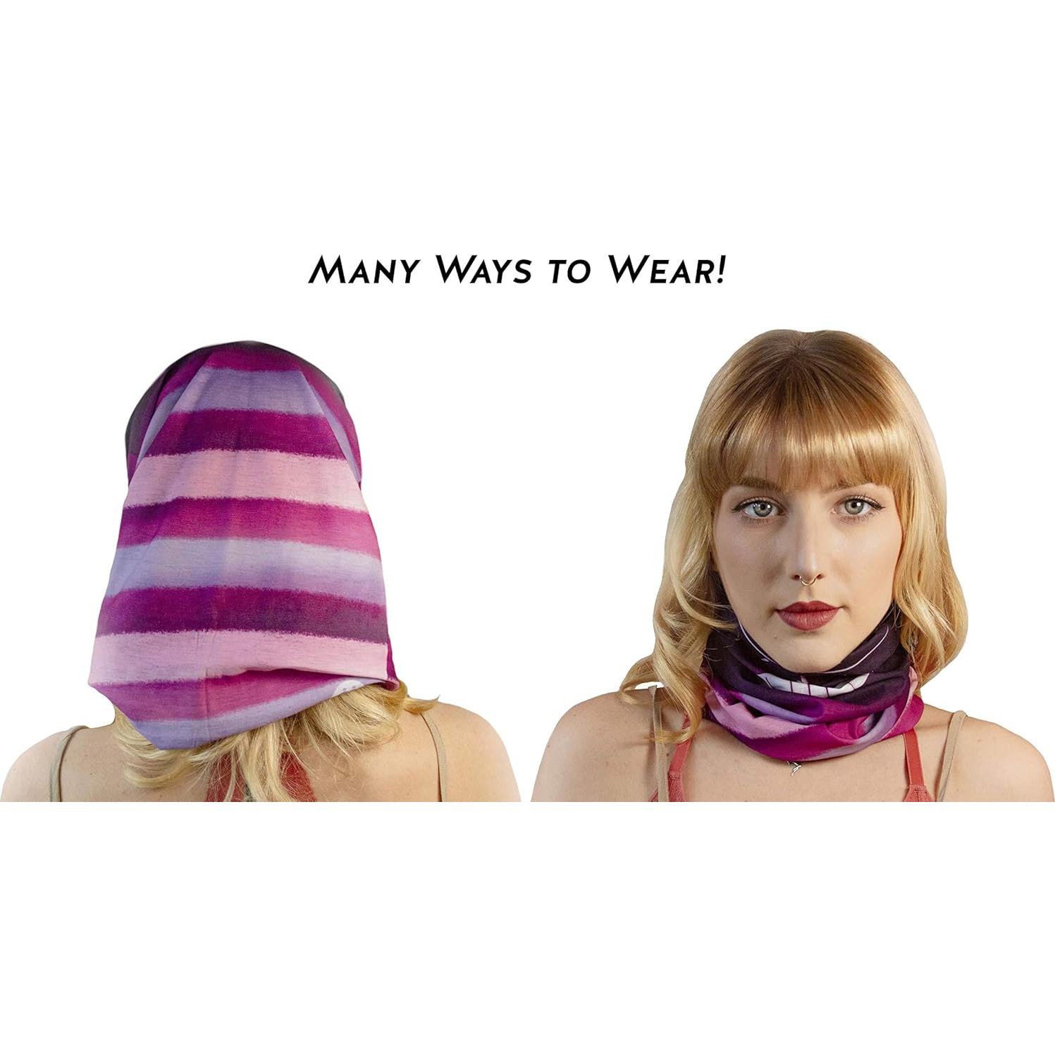 Mascarilla Facial Bandana Plur Vision Gato de Cheshire - Multifuncional