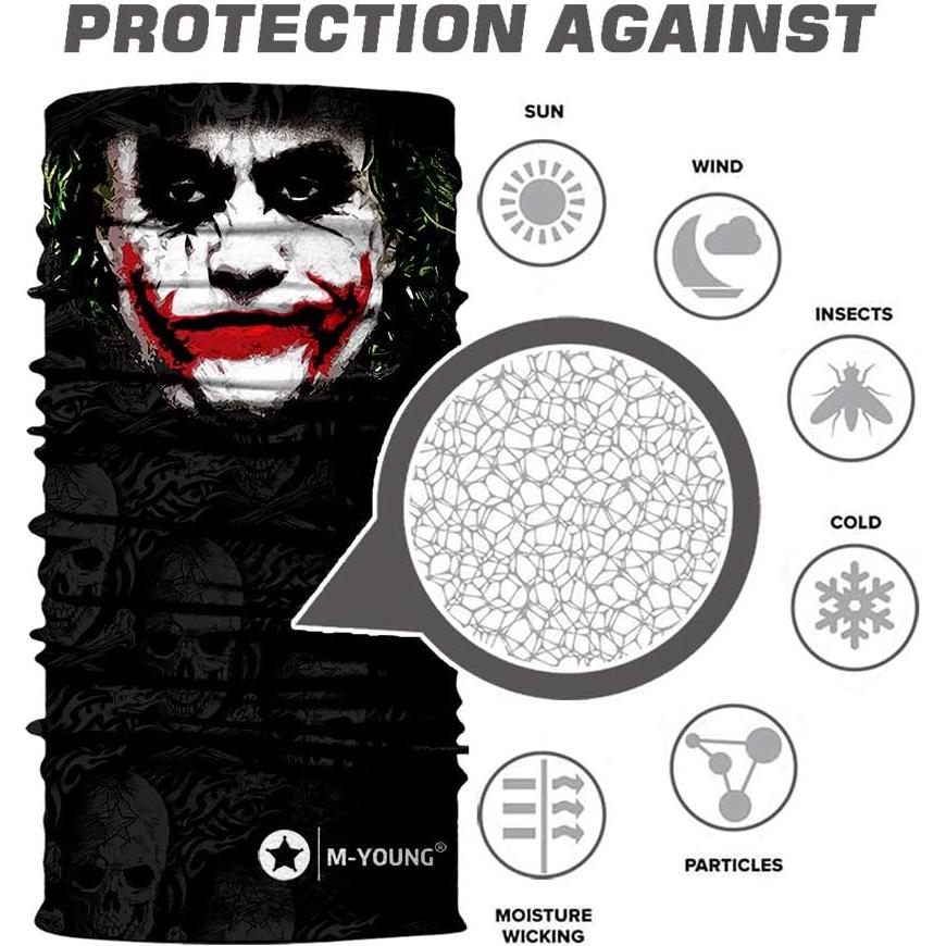 Máscara Facial Calavera 3D Gaiter Cuello UV 95% - My002