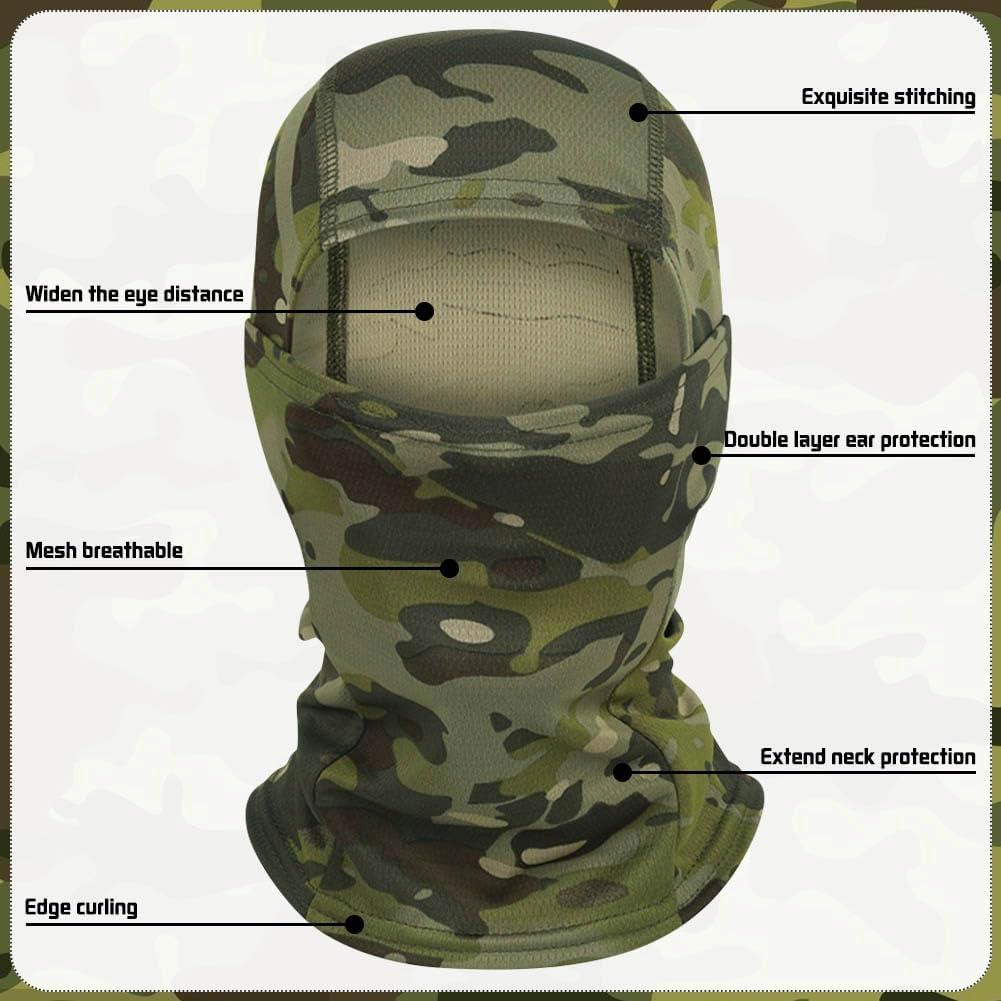 5 Balaclavas Camufladas XinLin para Esquí y Actividades al Aire Libre