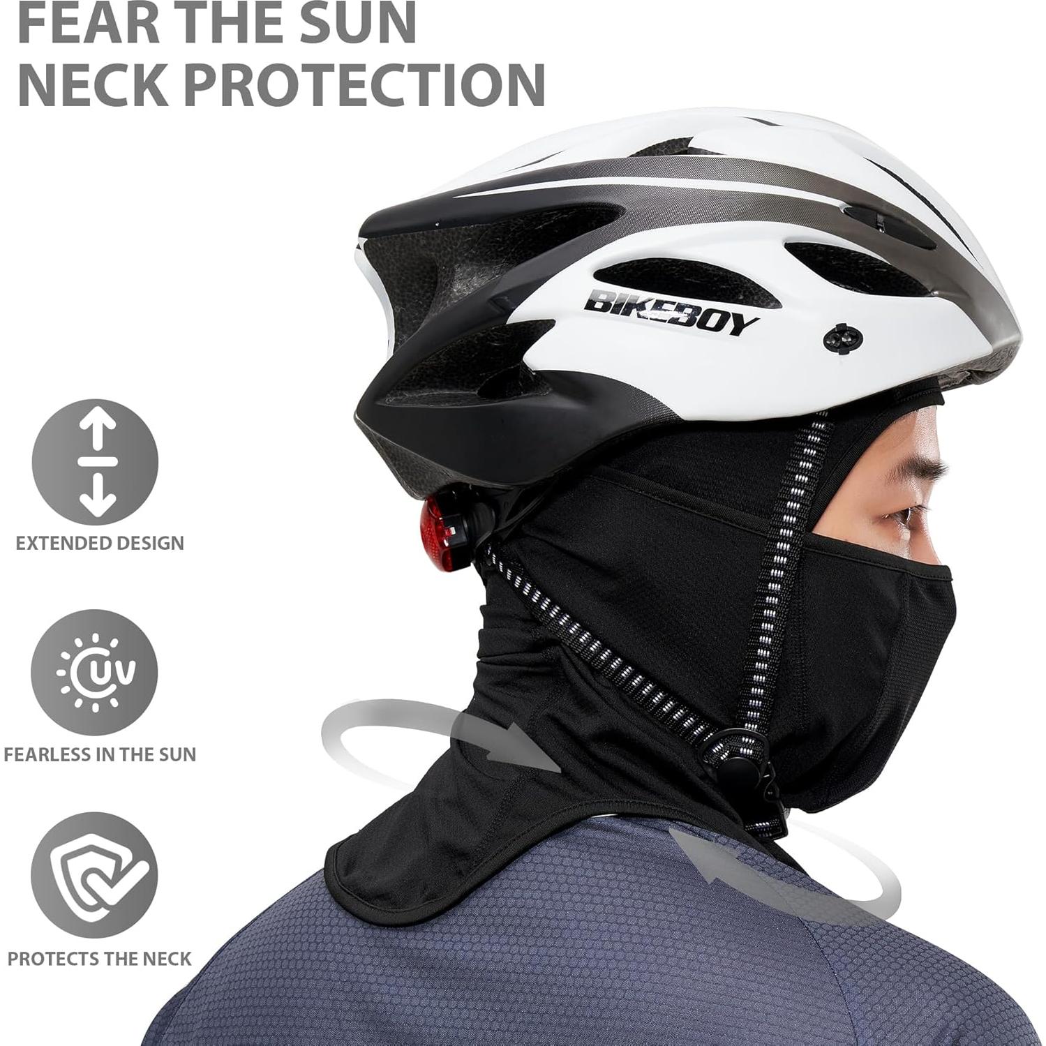 LONGLONG Balaclava Facial Transpirable - 2 Piezas Negro