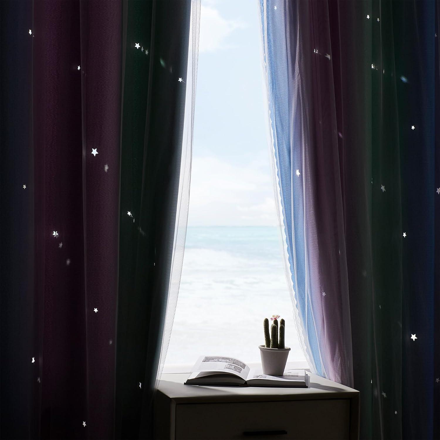 Cortina Opaca XiDi Arcoíris para Niñas 34x63 cm