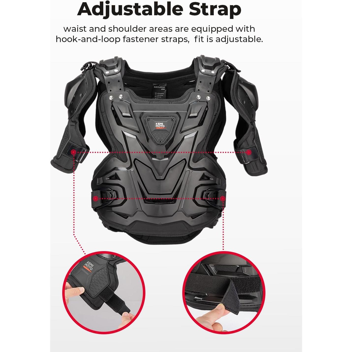 Protector de Pecho KEMIMOTO F1106-03107-BKL para Motocicleta