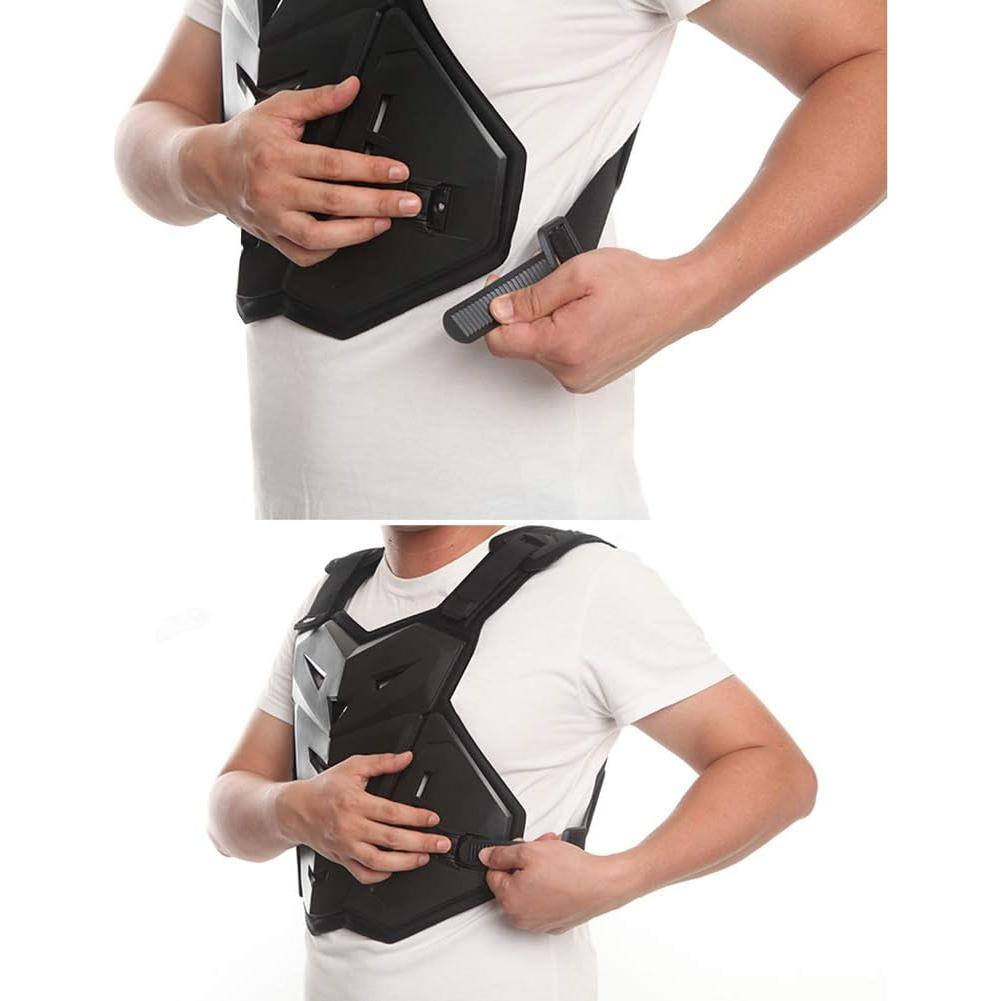Chaleco Protector de Motocicleta PETA Armadura Ajustable Negro