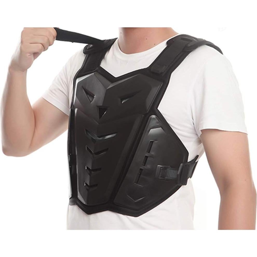 Chaleco Protector de Motocicleta PETA Armadura Ajustable Negro
