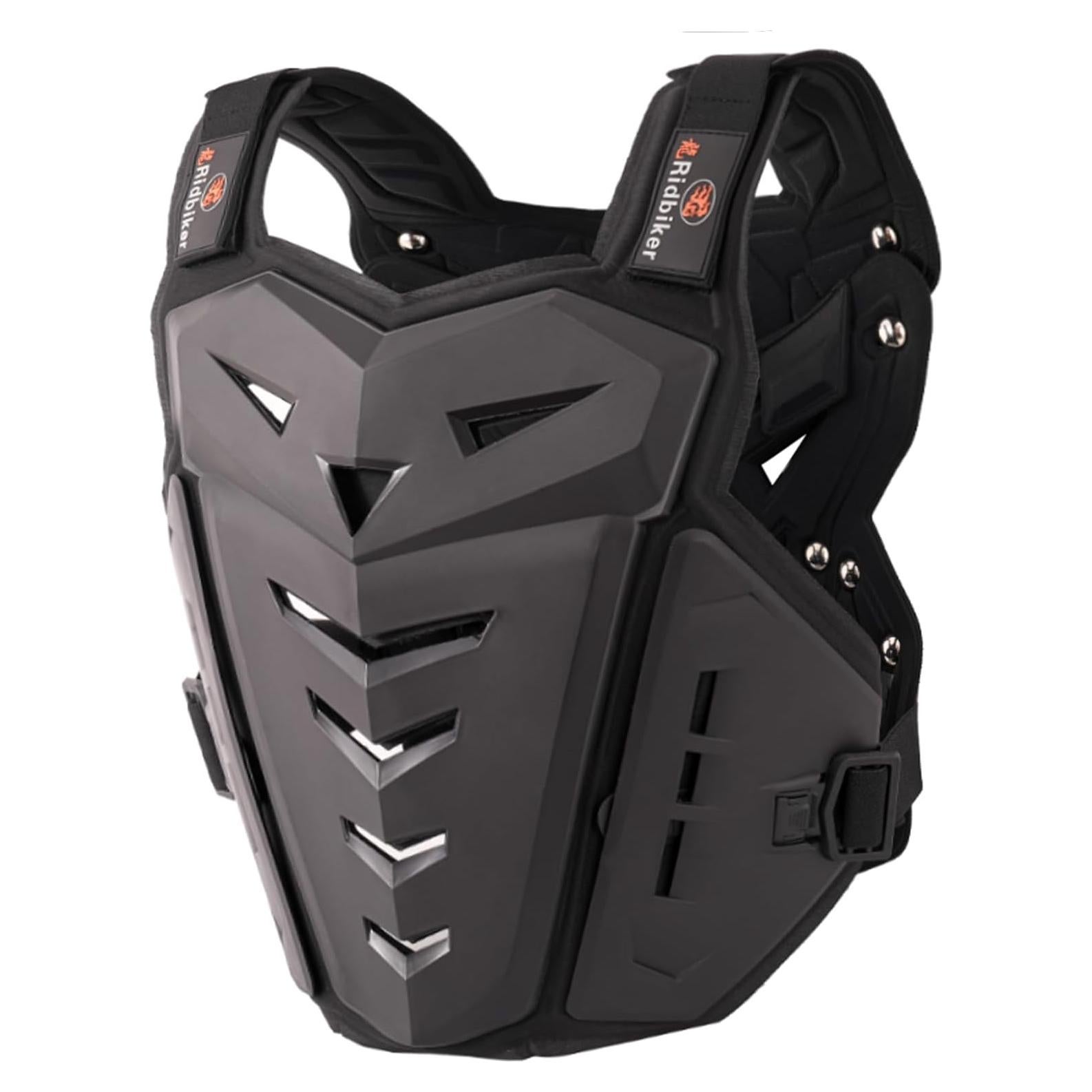Chaleco de Armadura RIDBIKER Negro Ajustable para Motocicleta