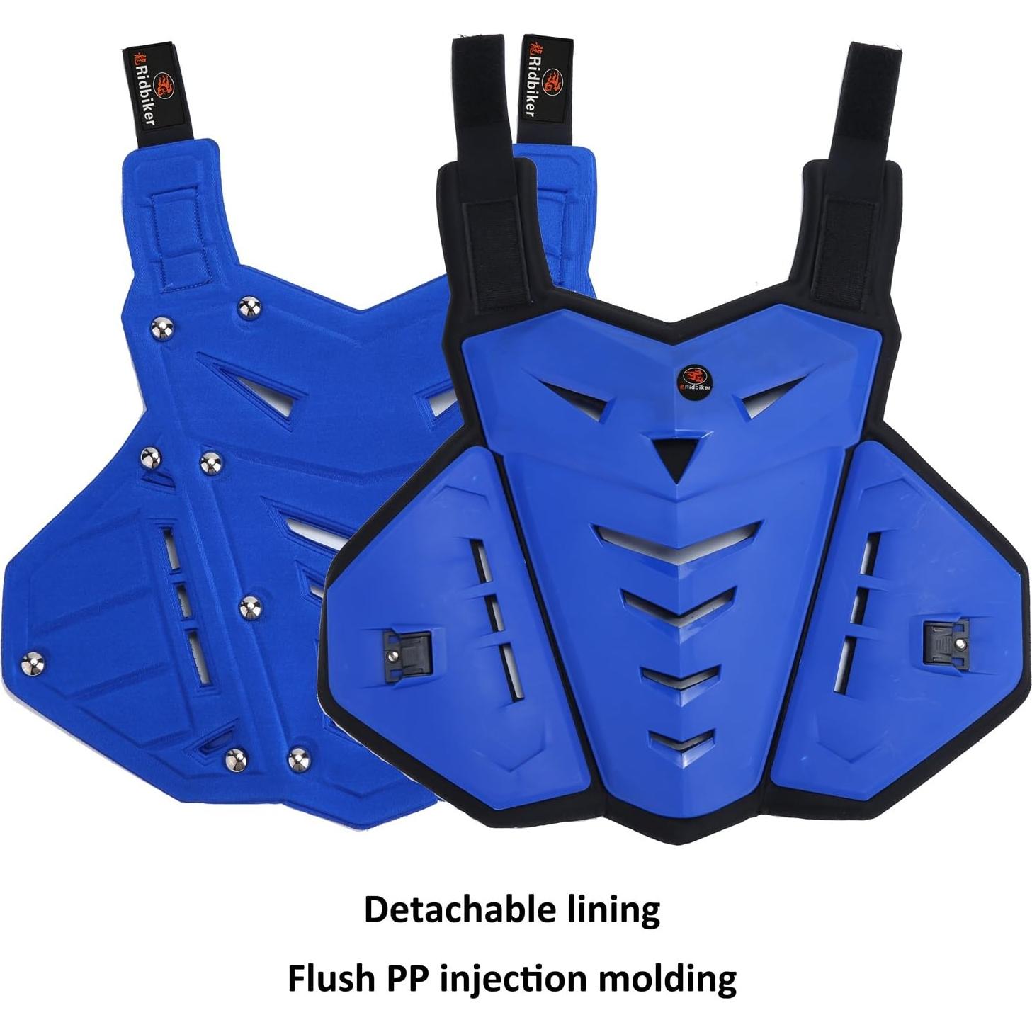 Chaleco de Armadura RIDBIKER Negro Ajustable para Motocicleta