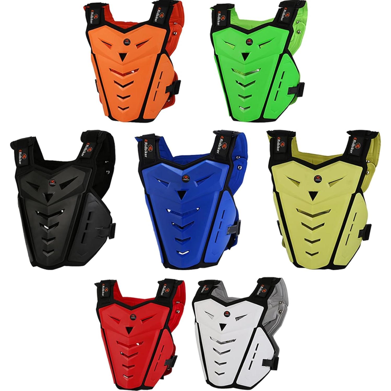 Chaleco de Armadura RIDBIKER Negro Ajustable para Motocicleta