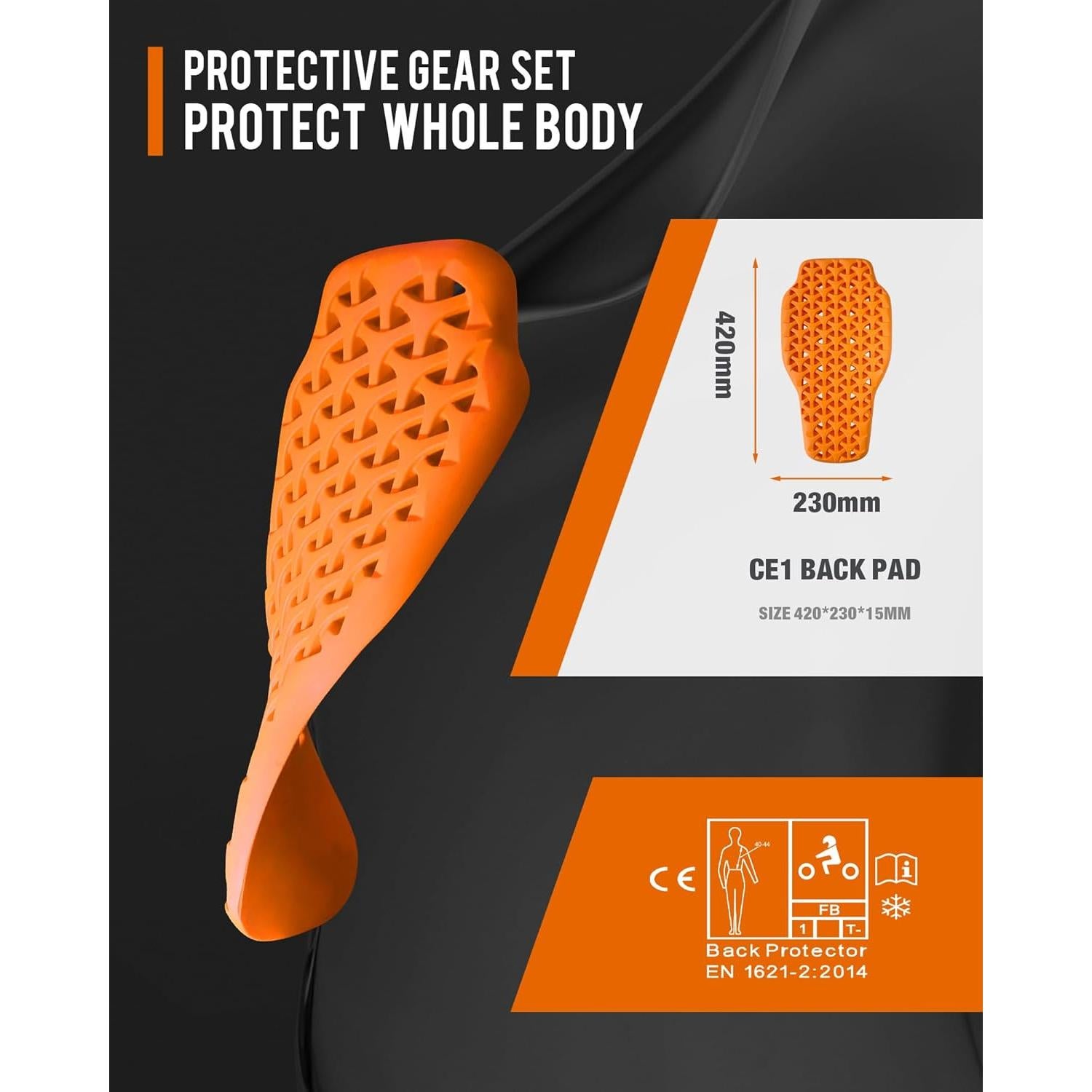 Almohadillas de Protección CE Nivel 1 y 2 BORLENI para Motocicleta