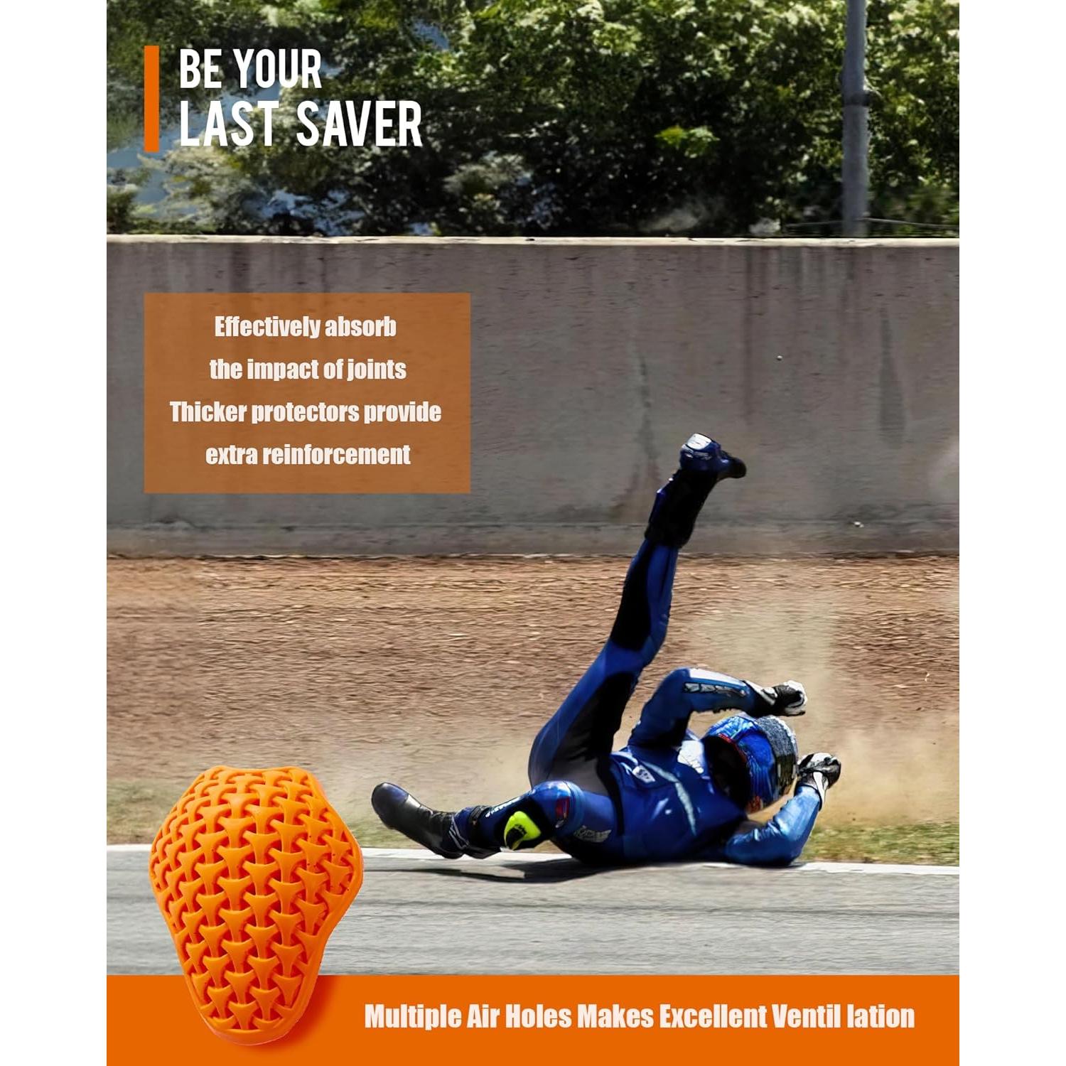 Almohadillas de Protección CE Nivel 1 y 2 BORLENI para Motocicleta