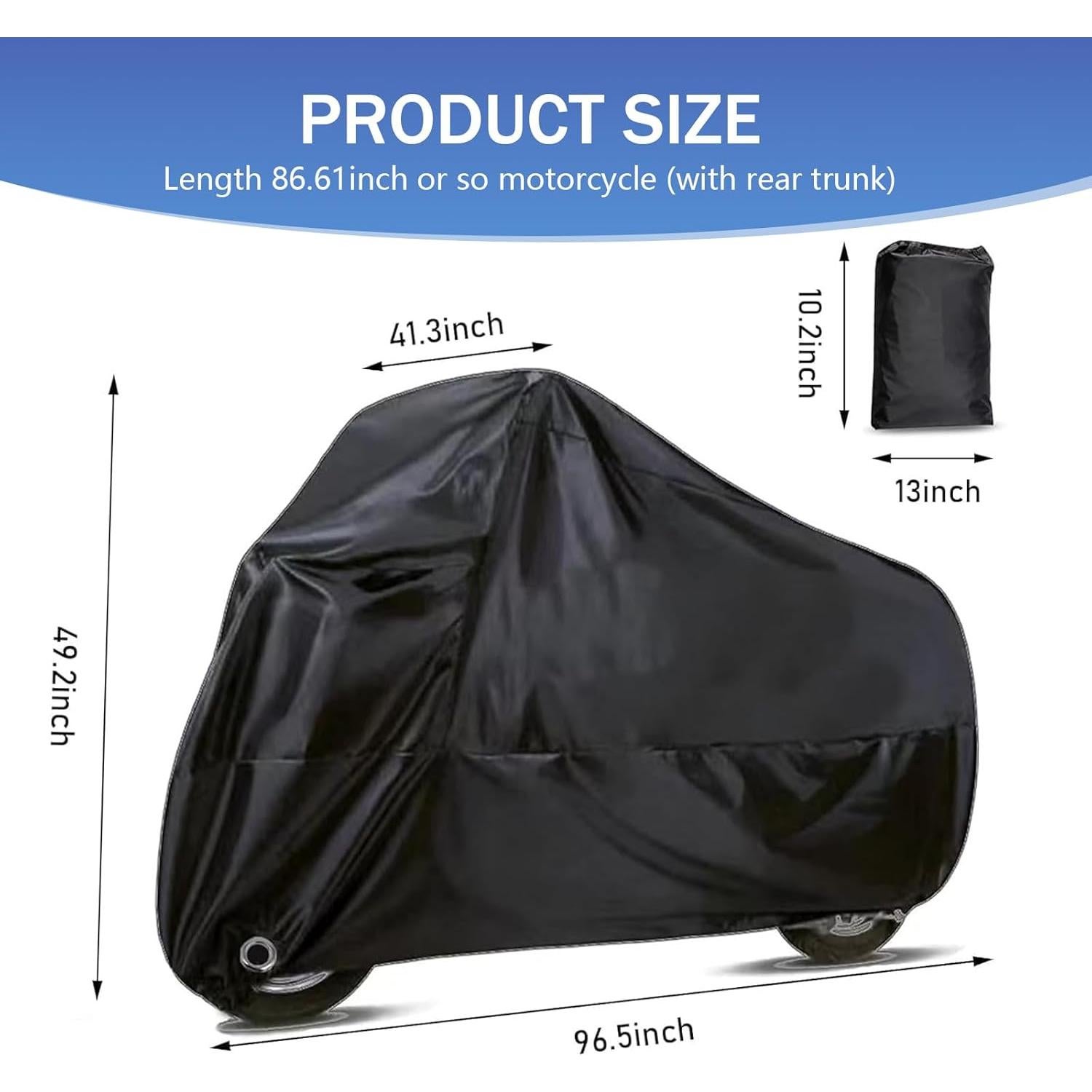 Cubierta de Motocicleta Impermeable Merdege MERCZ2604BL-1PC