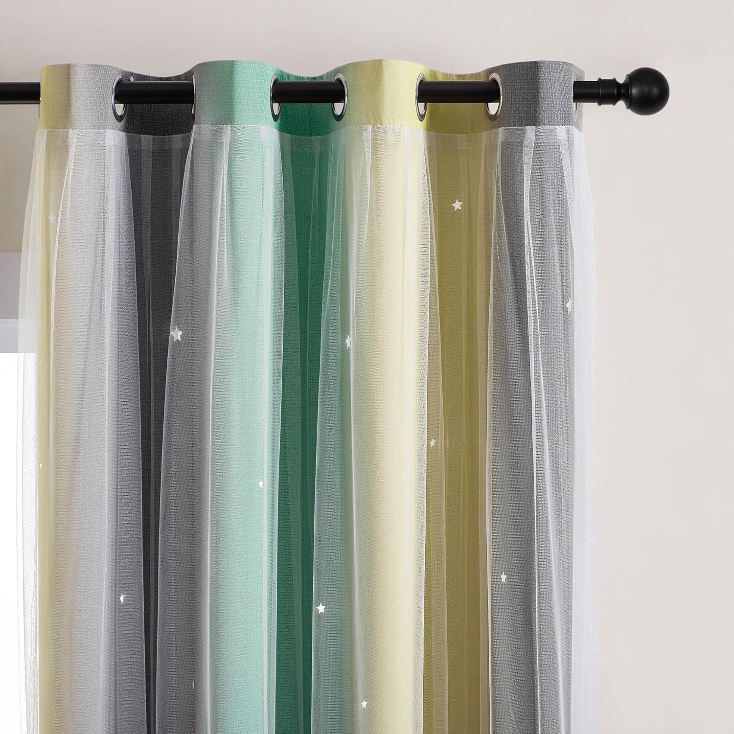 Cortina Opaca XiDi Arcoíris 34x183 cm para Niños