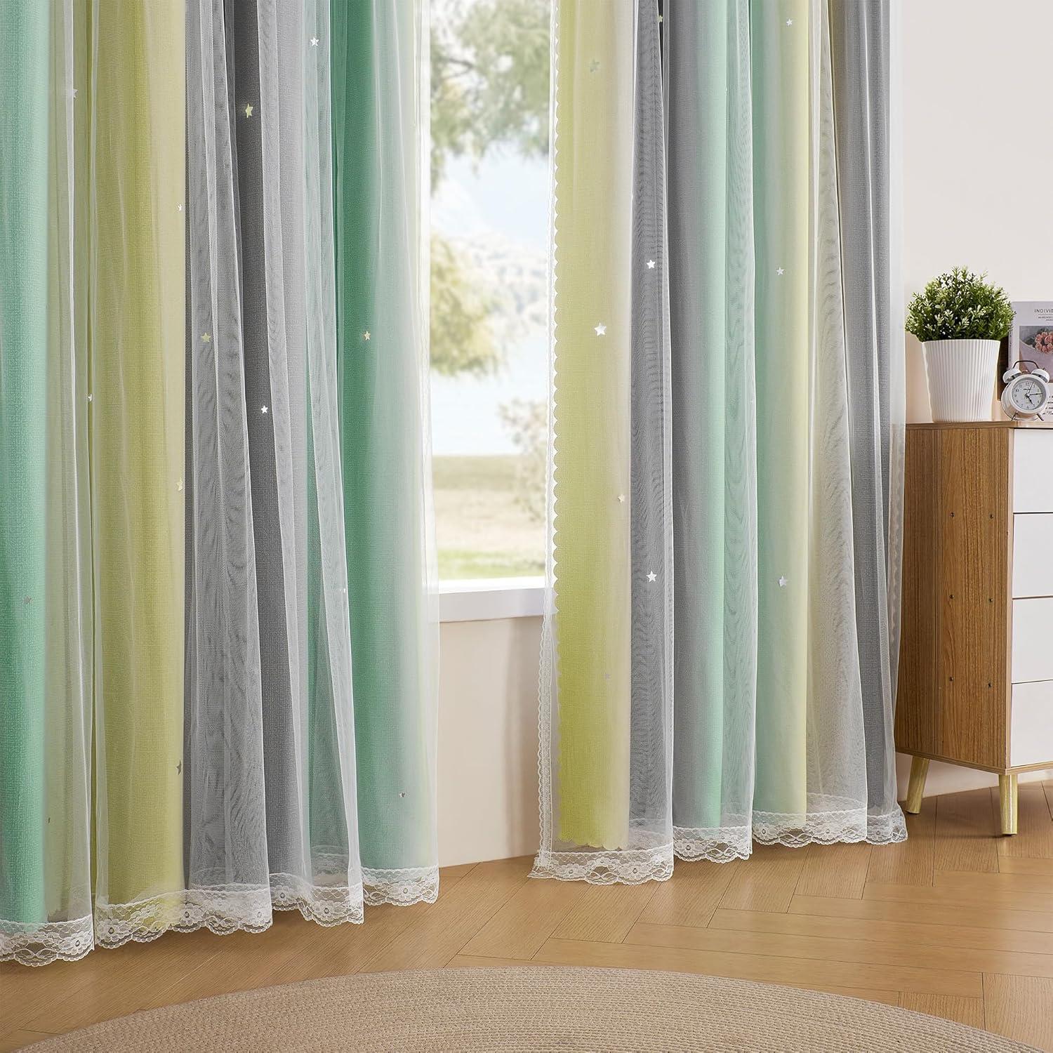 Cortina Opaca XiDi Arcoíris 34x183 cm para Niños