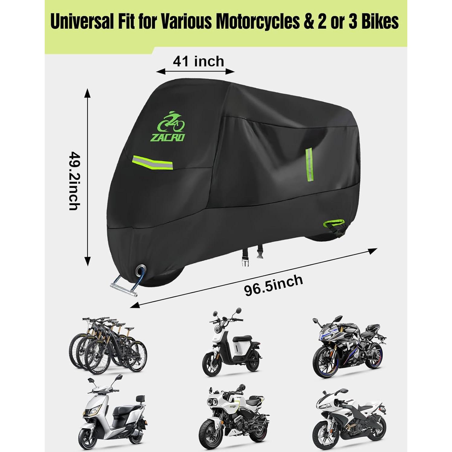 Cubierta de motocicleta Zacro 420D impermeable 245x125 cm