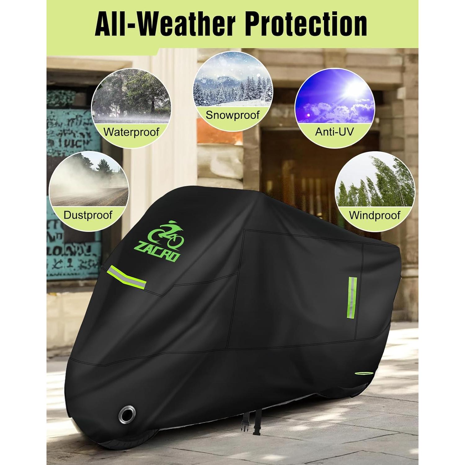 Cubierta de motocicleta Zacro 420D impermeable 245x125 cm